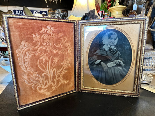 Victorian Ambrotype Portrait in Velvet-Lined Case – Circa 1860s