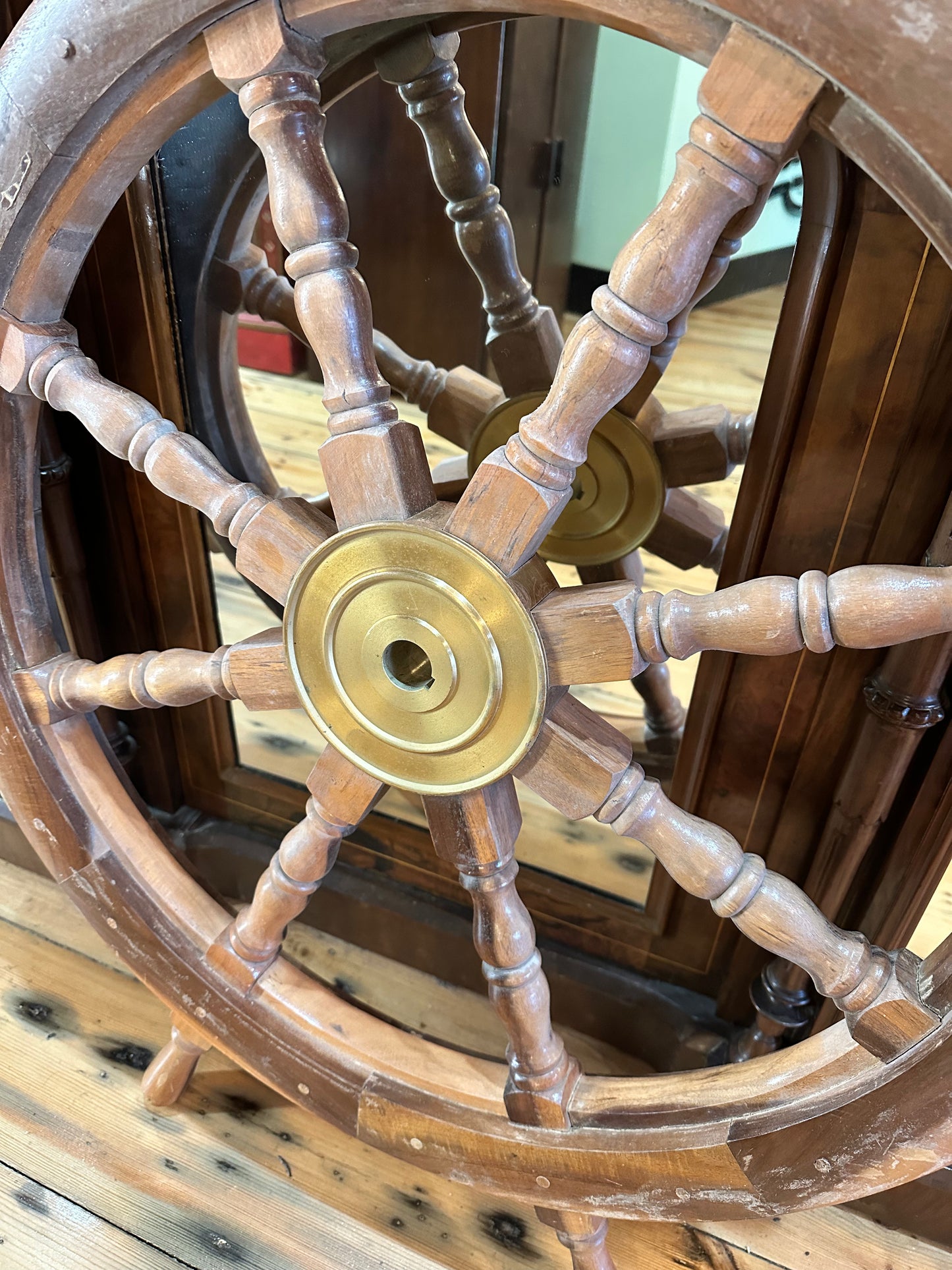 Vintage Sail Ship Steering Wheel