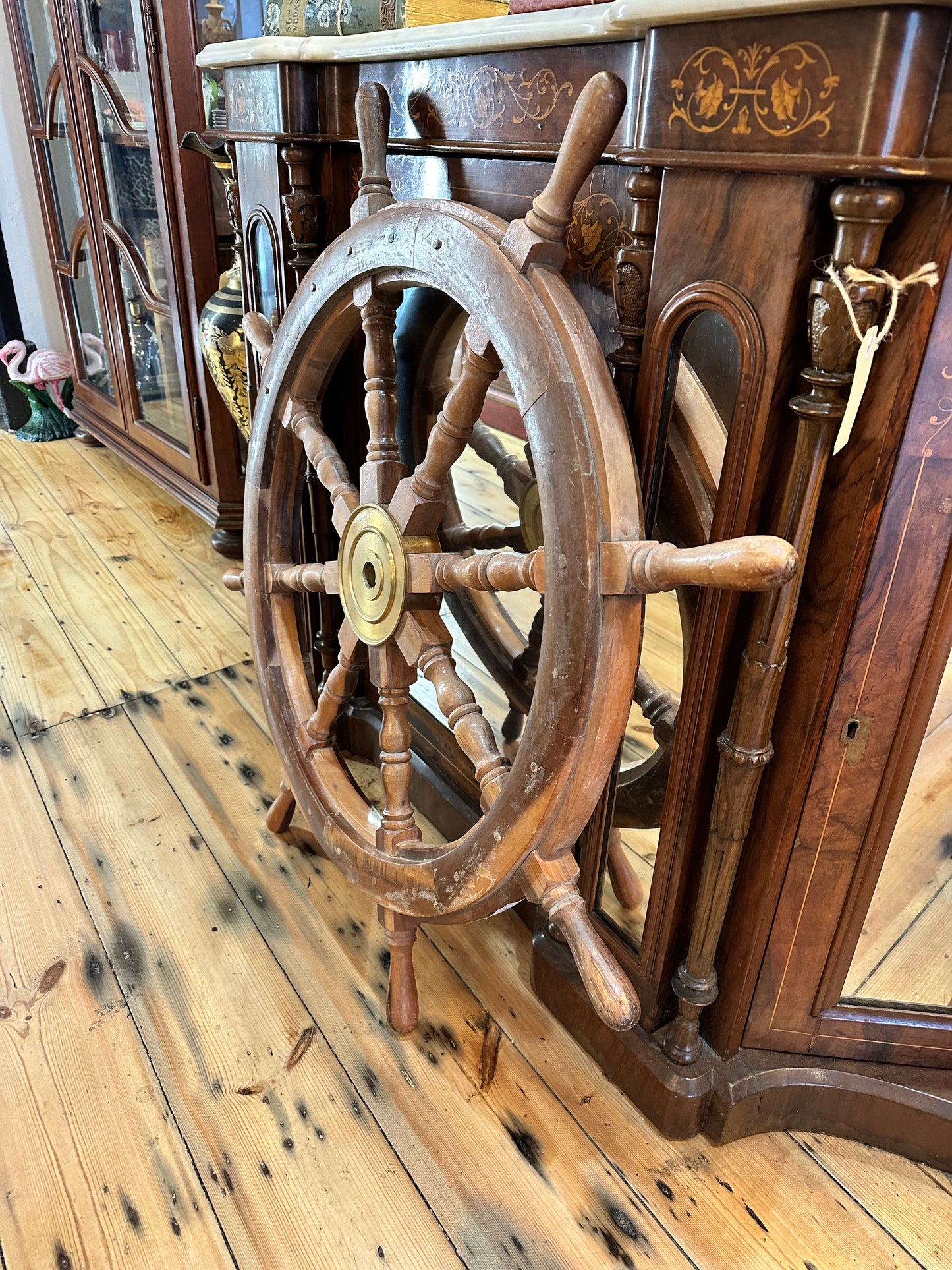 Vintage Sail Ship Steering Wheel