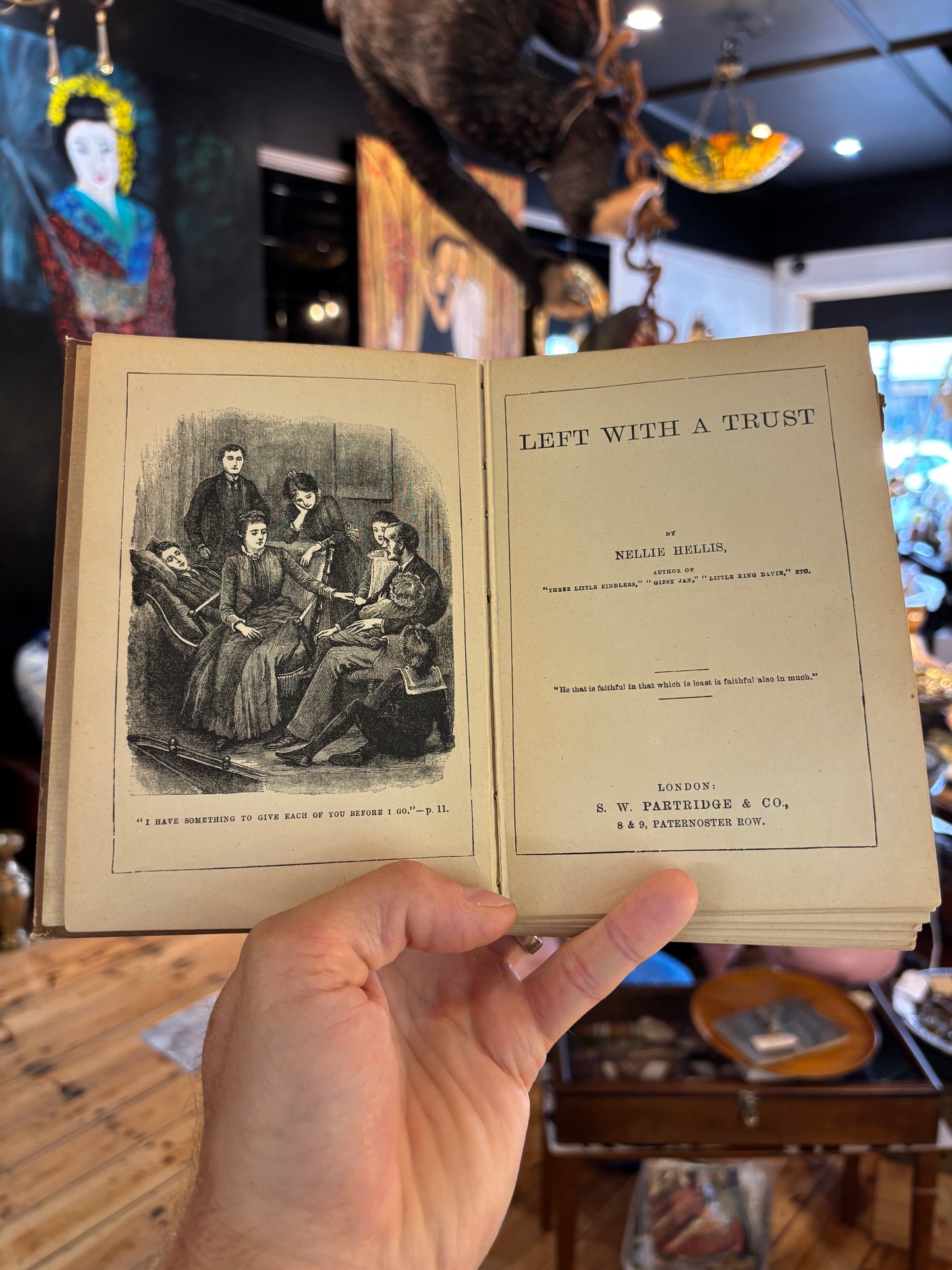 Book - Left With A Trust - Nellie Hellis c1899, London