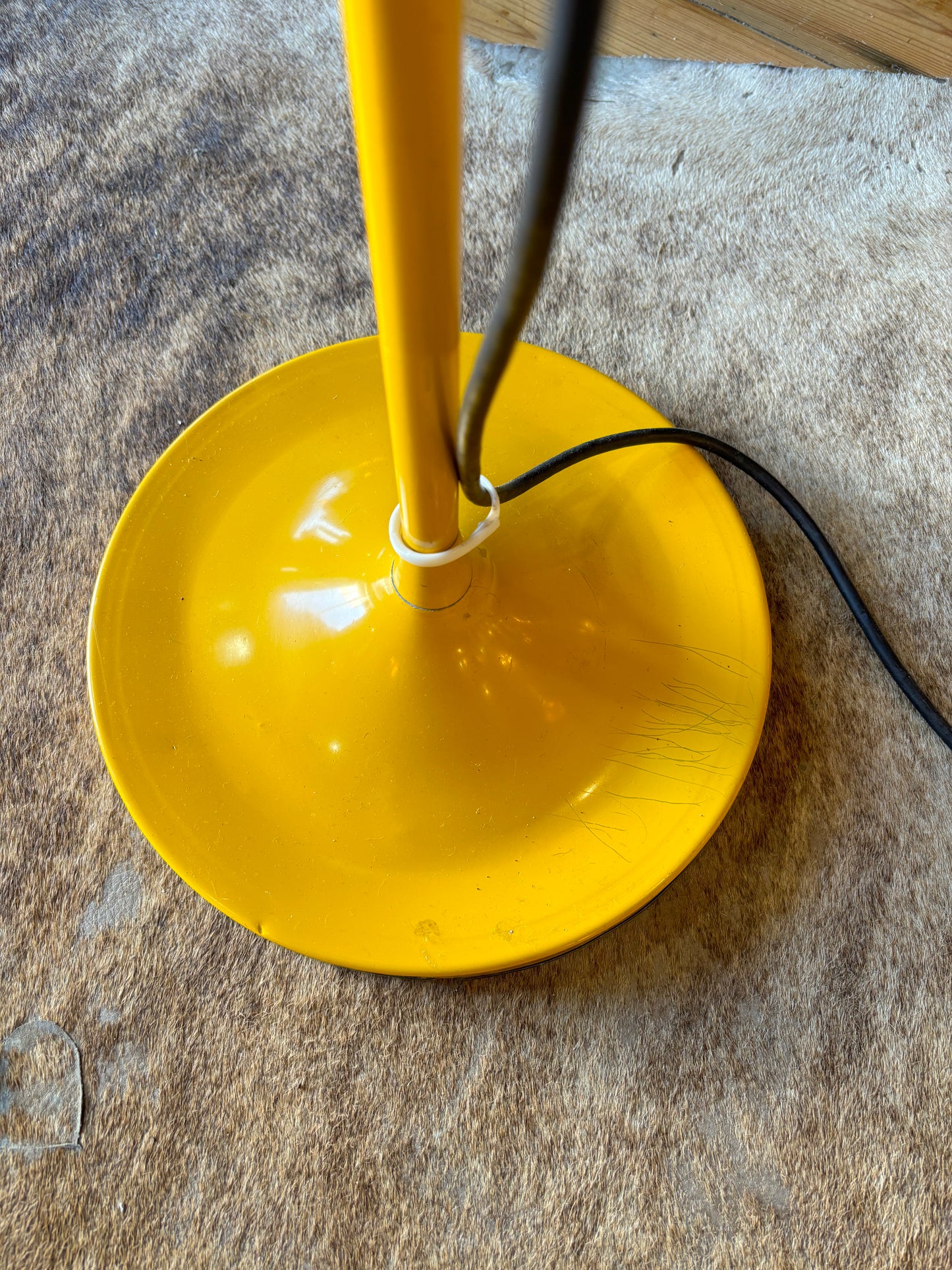 Vintage Yellow Spotlight Floor Lamp c1970