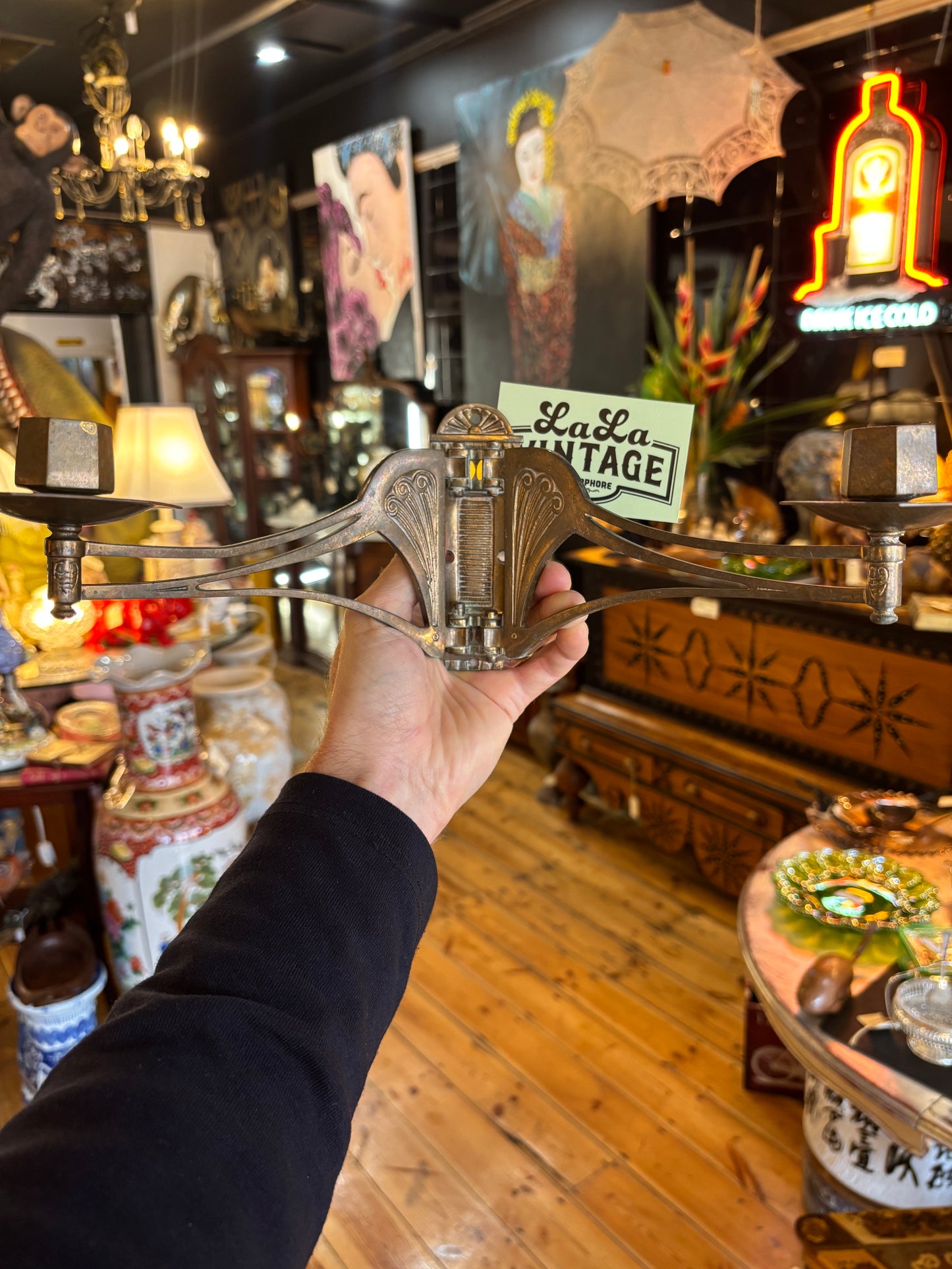 Wall Sconce 1920s Art Deco CAM Compagnie des Arts Mécaniques