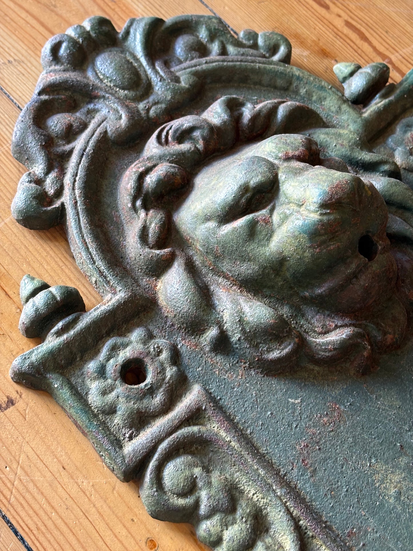 Antique Cast Iron Lion’s Head Wall Fountain 74cm Tall French/Italian Style