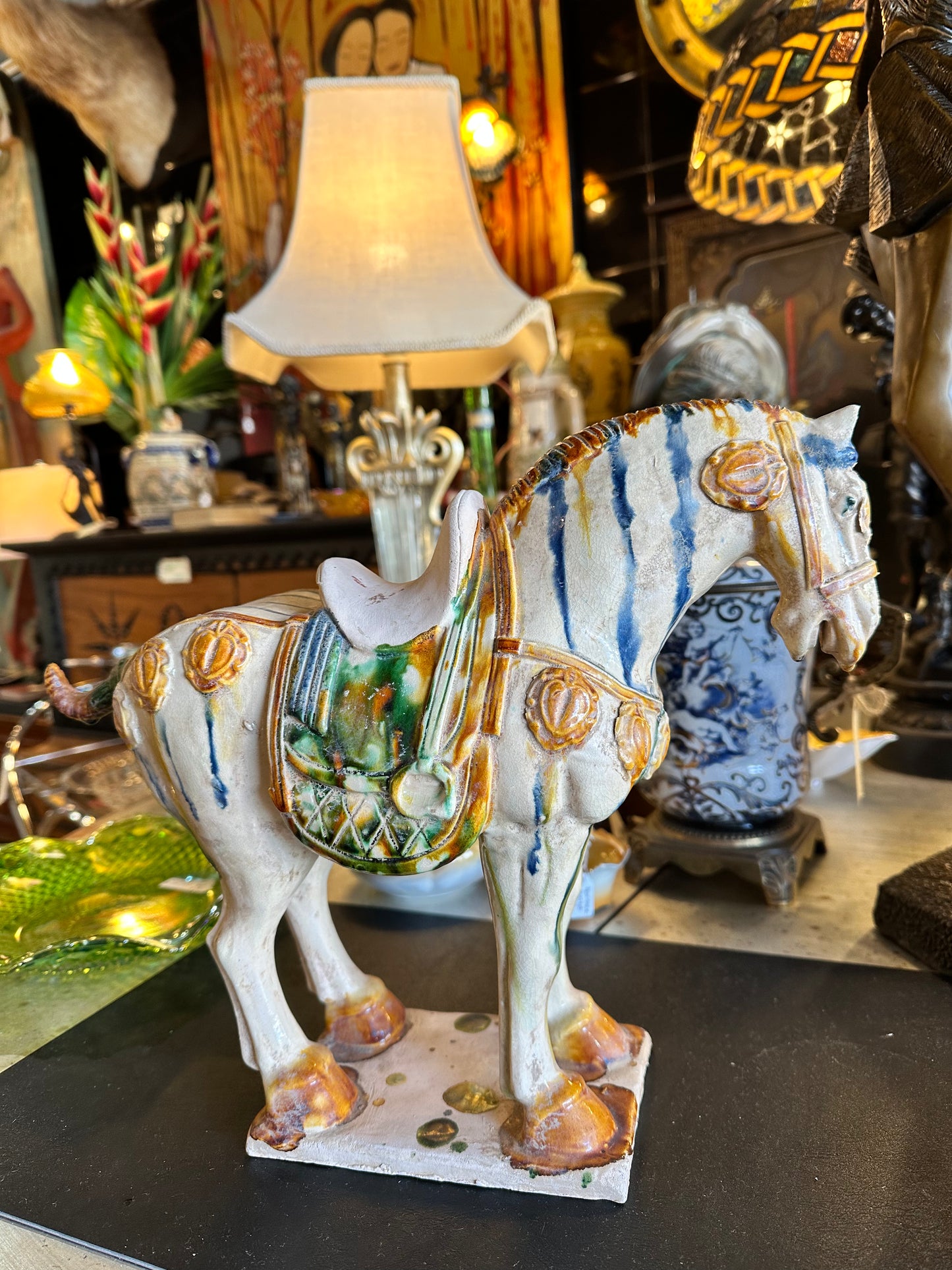 Tang Style Chinese Sancai Glazed Horse Statue – Museum Marked Pottery