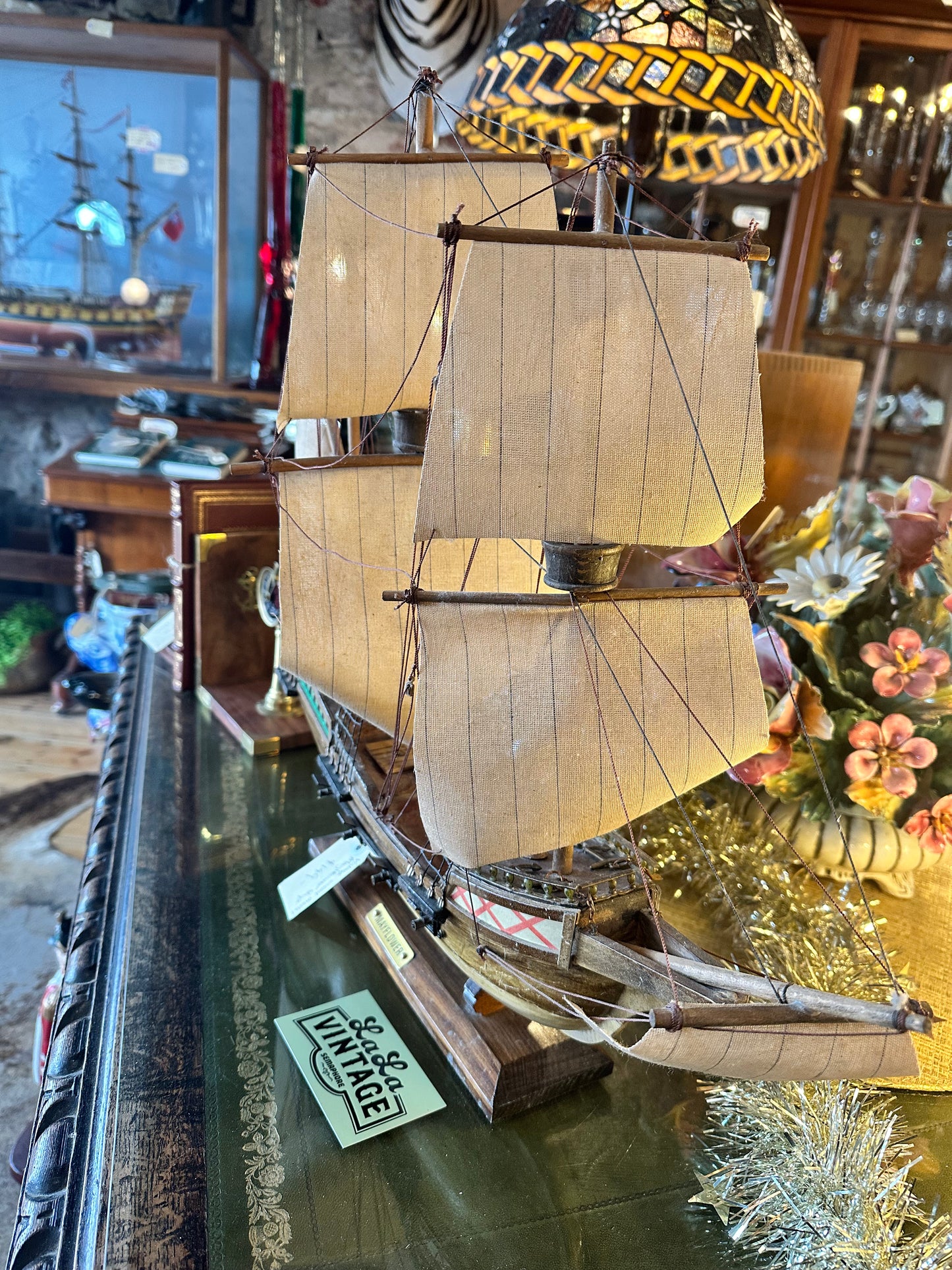 Vintage Mayflower Ship Model