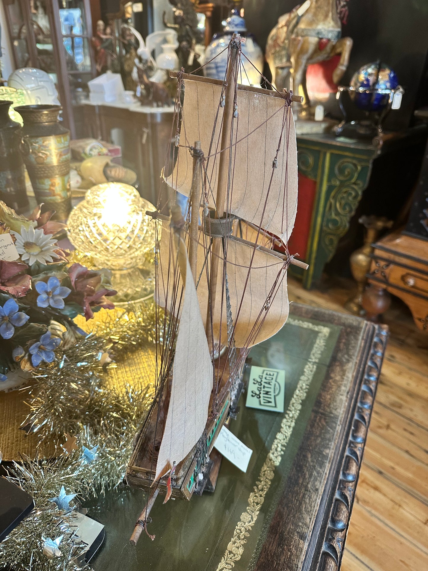 Vintage Mayflower Ship Model