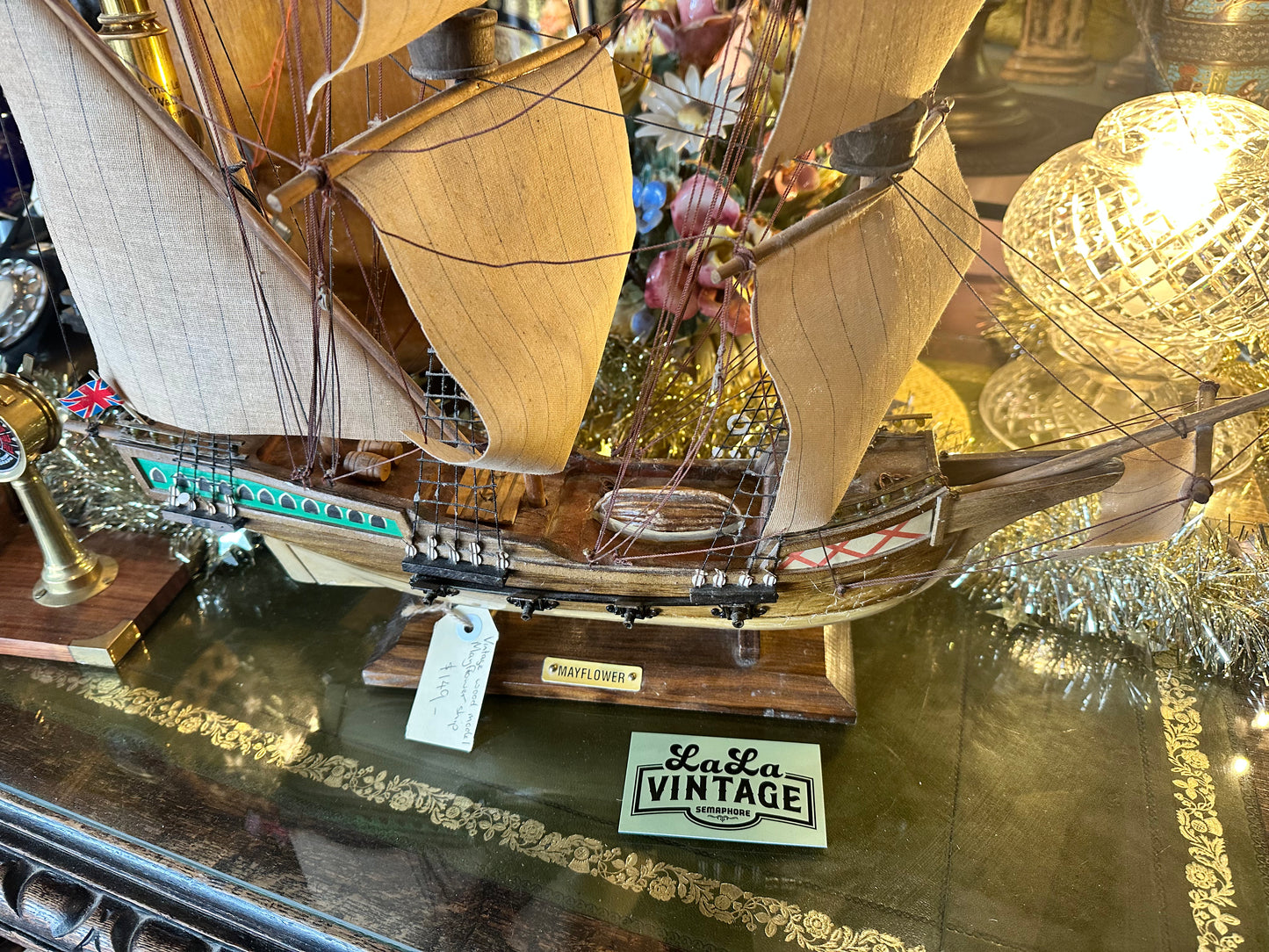 Vintage Mayflower Ship Model