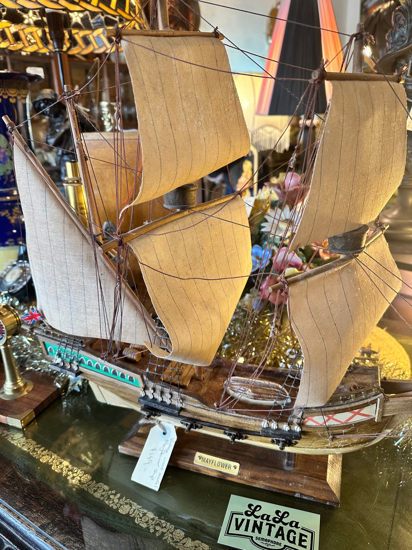 Vintage Mayflower Ship Model