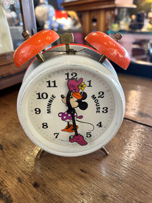 Vintage Walt Disney Minnie Mouse Alarm Clock