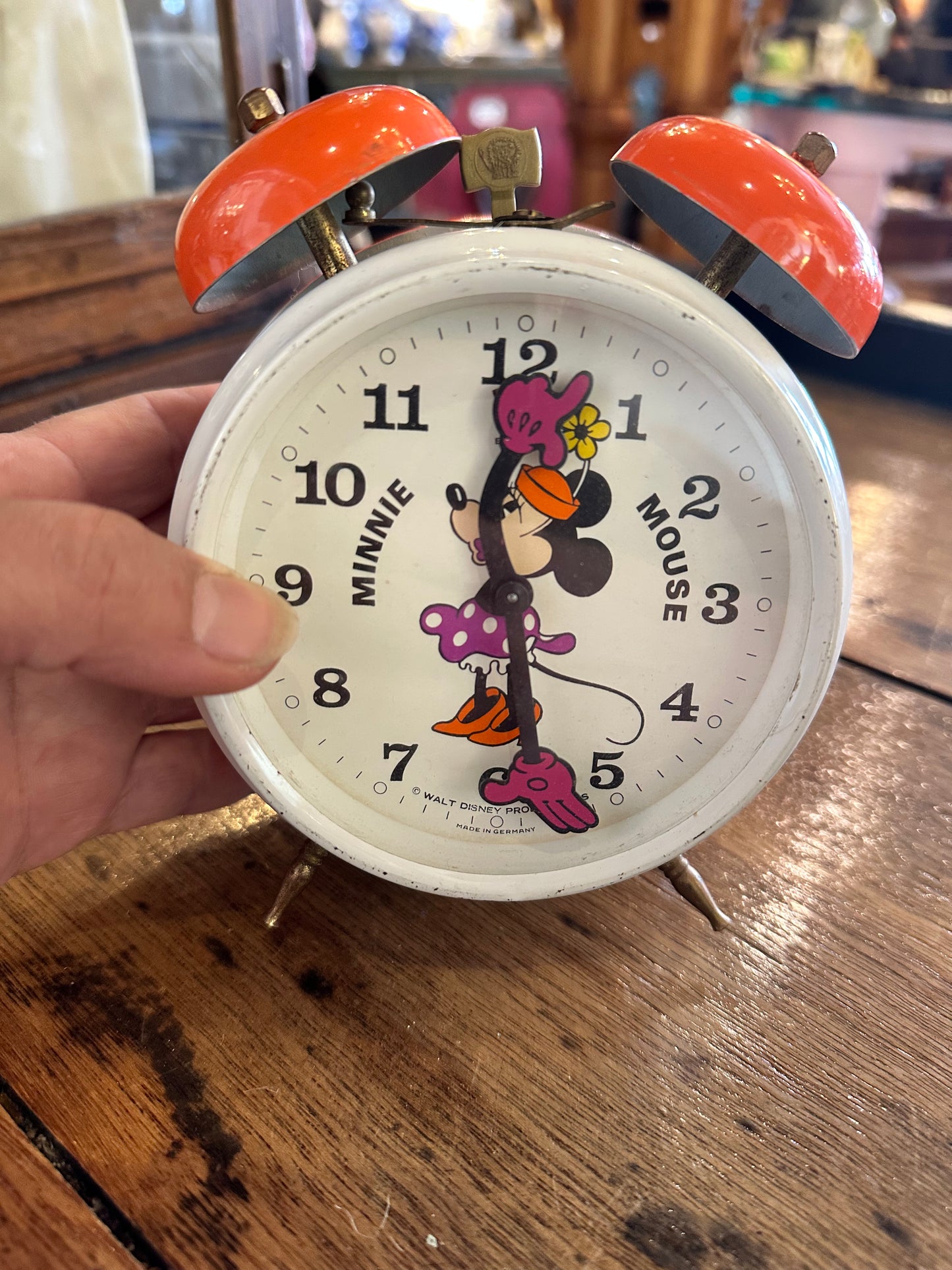 Vintage Walt Disney Minnie Mouse Alarm Clock