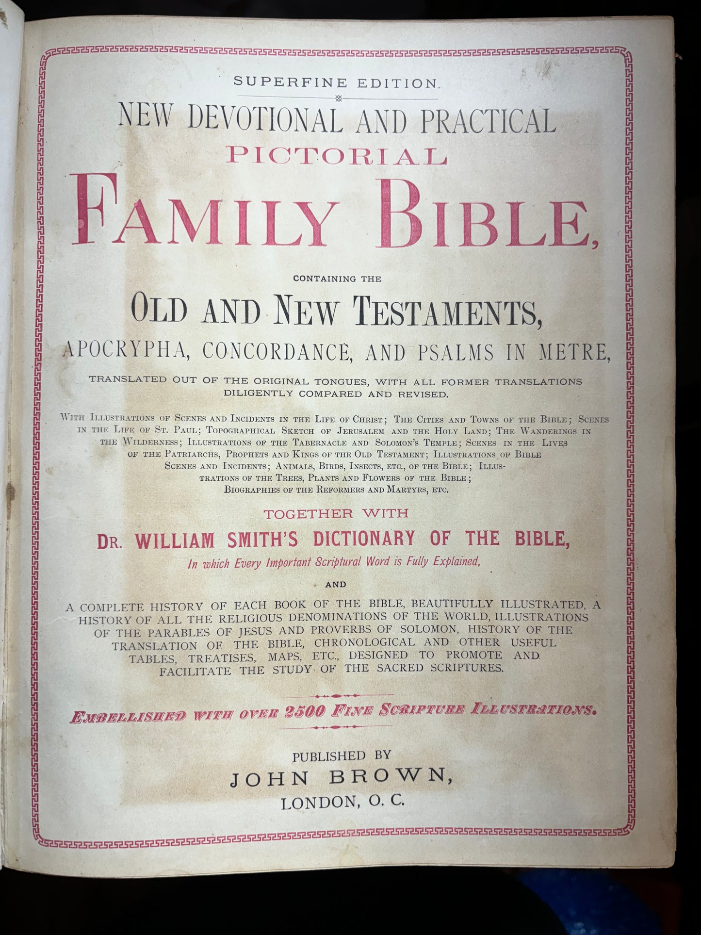 Antique Victorian Bible c1870