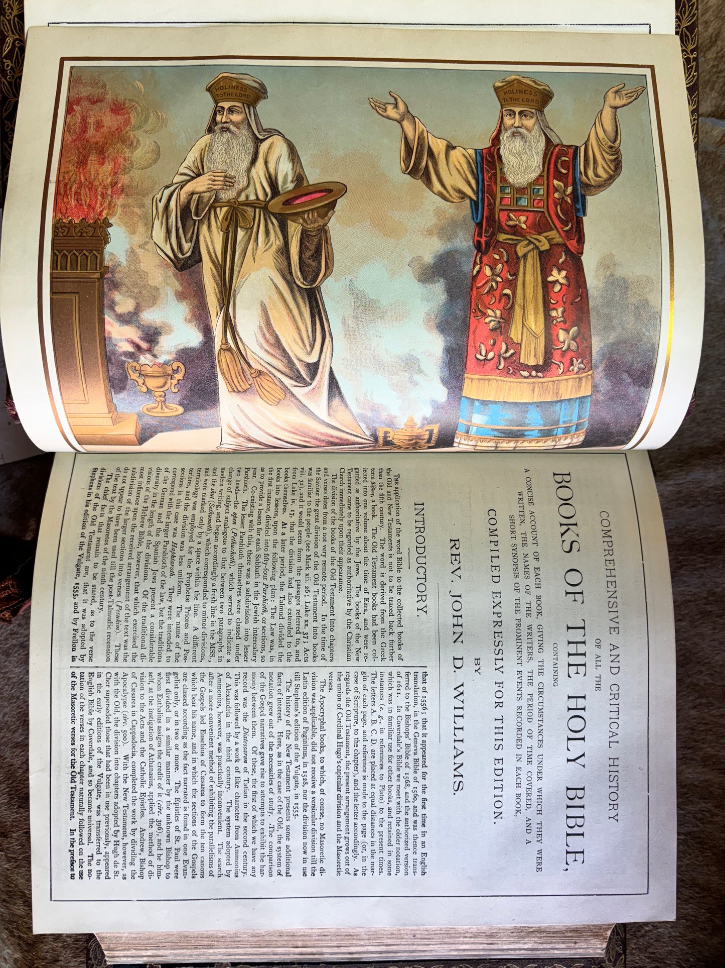 Victorian Antique Family Bible – Pronouncing Parallel Edition with Over 2000 Stunning Illustrations, Circa 1890s