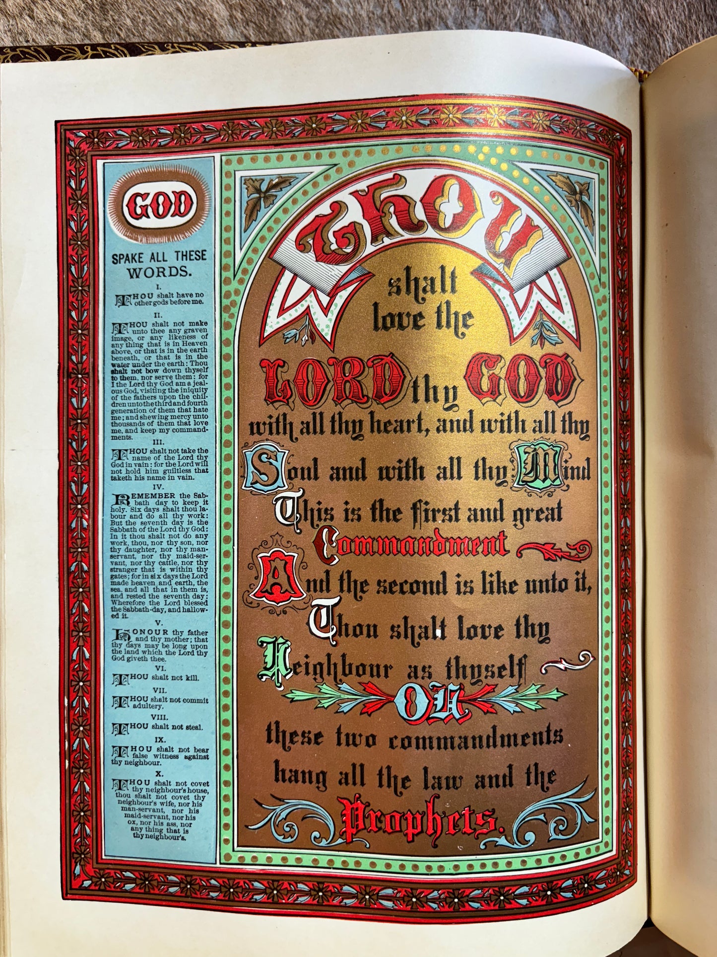 Victorian Antique Parallel Bible 1890s