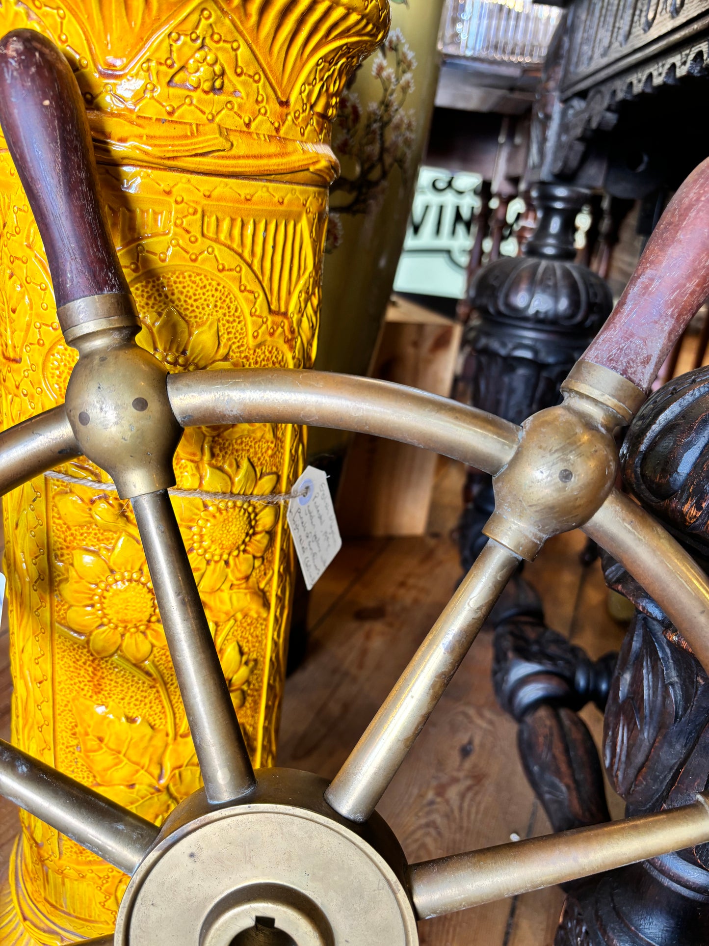 Original Brass Ships Wheel, Brown Bros & Co Ltd