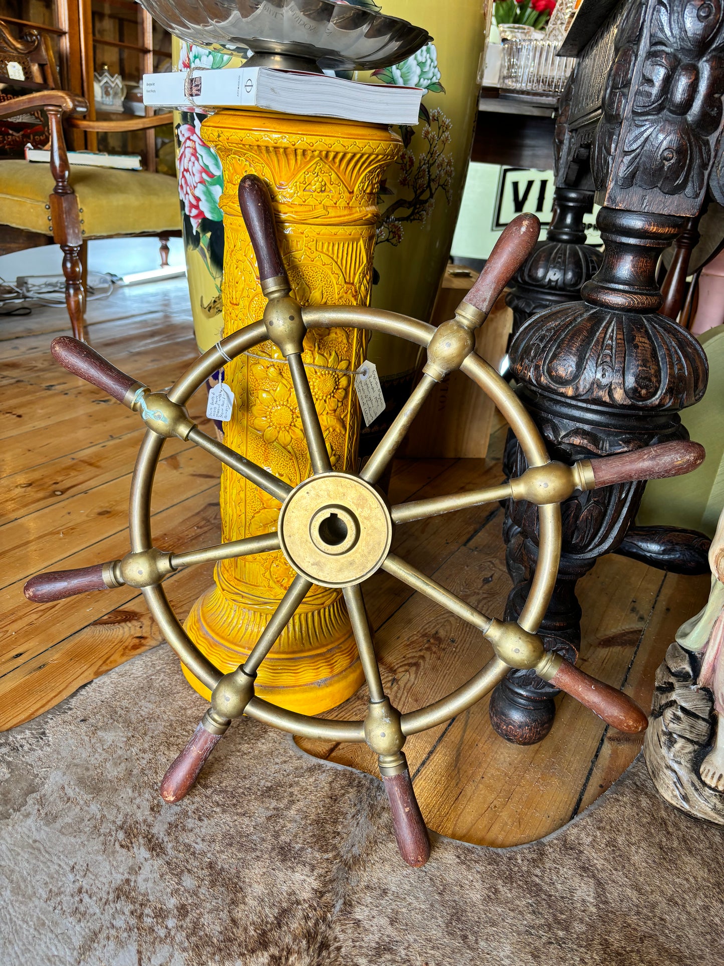 Original Brass Ships Wheel, Brown Bros & Co Ltd