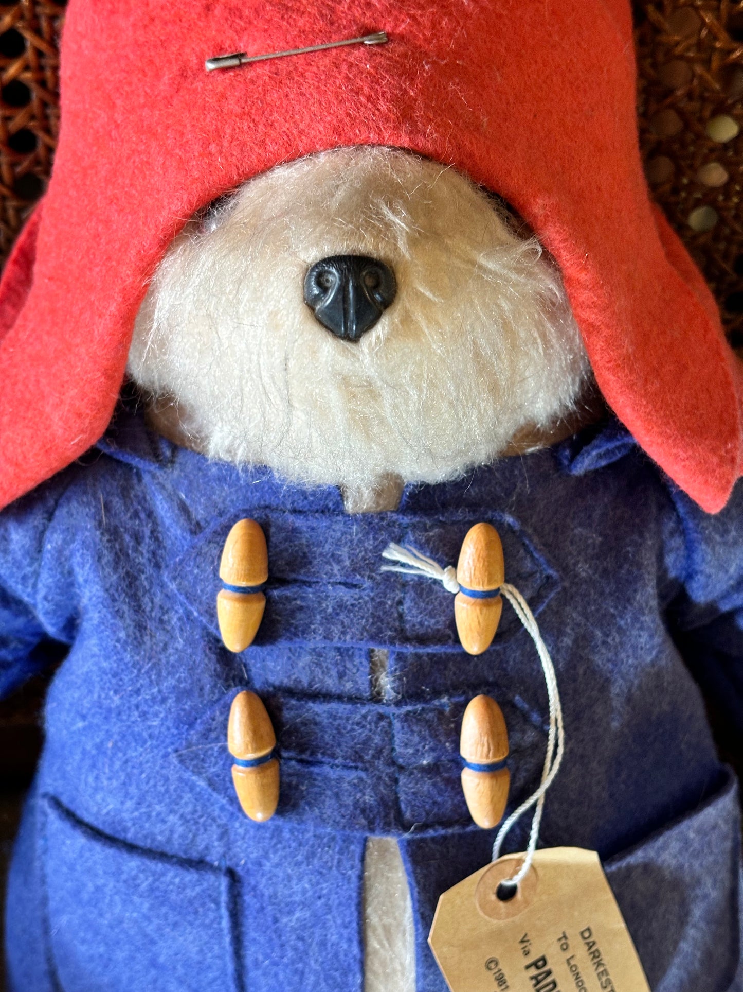 Rare Vintage 1981 Paddington Bear Collectable Plush Toy