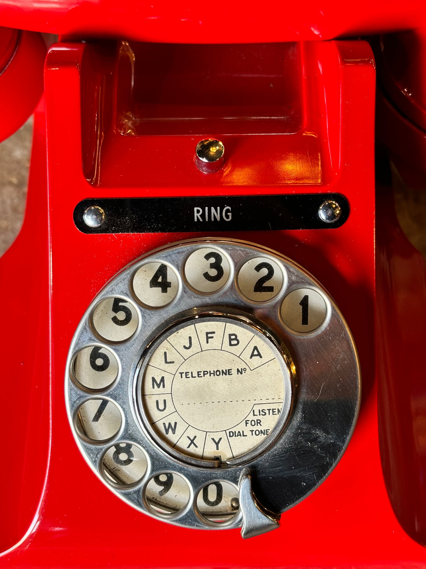 Restored Bakelite Red PMG Rotary Dial Phone