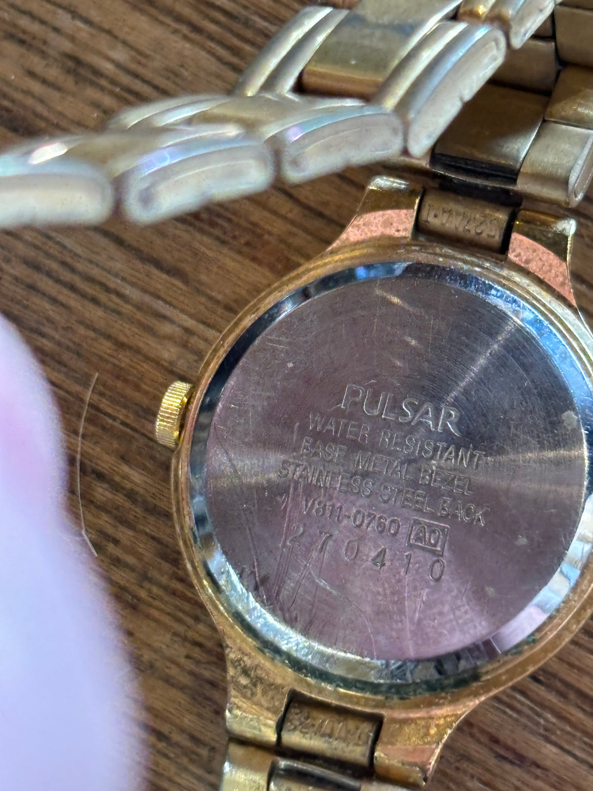 1990s Pulsar by Seiko Ladies Gold Tone Quartz Watch