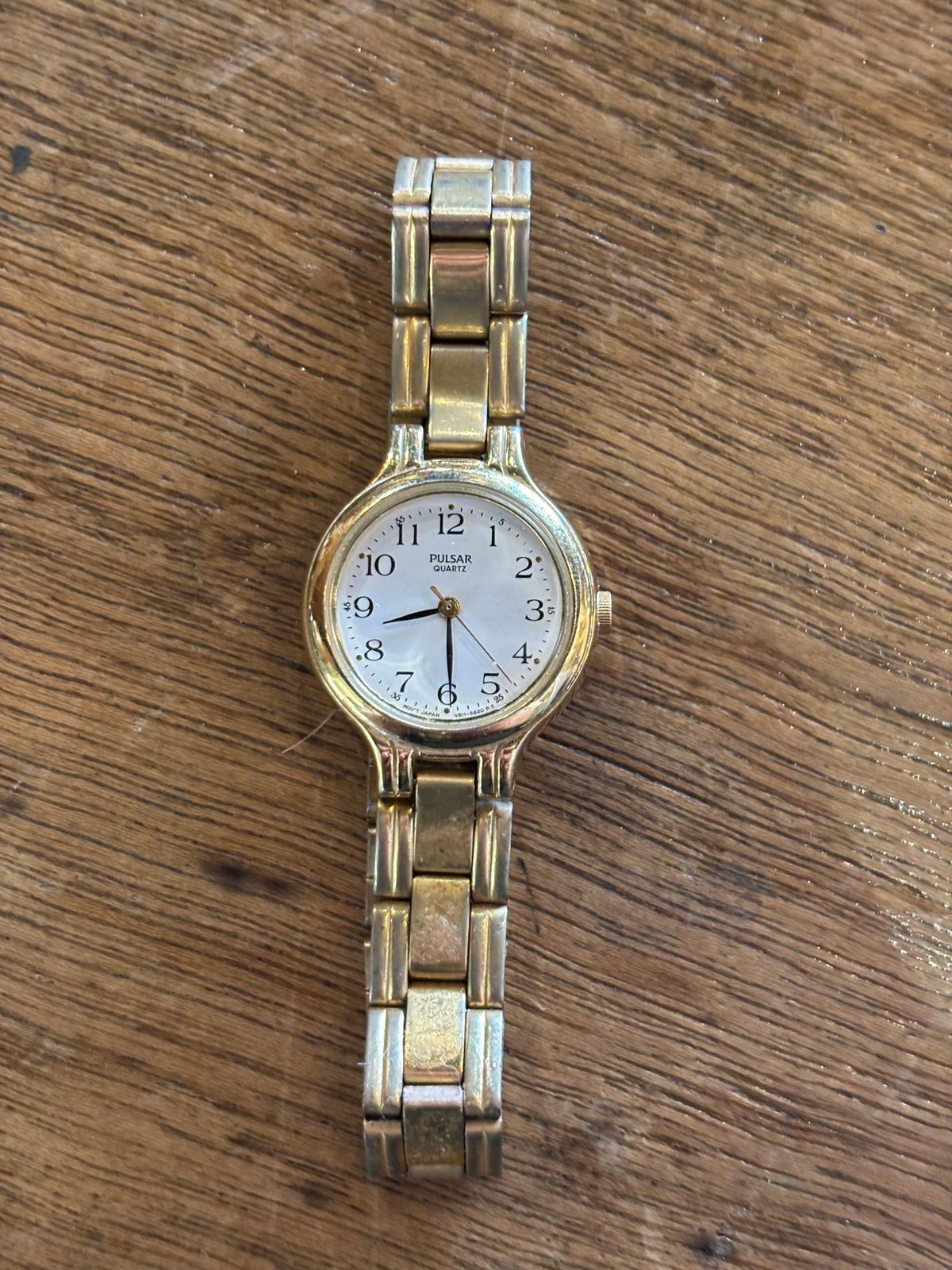 1990s Pulsar by Seiko Ladies Gold Tone Quartz Watch