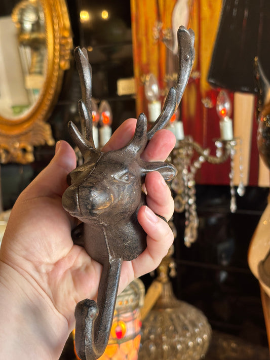 Cast Iron Reindeer Wall Hook