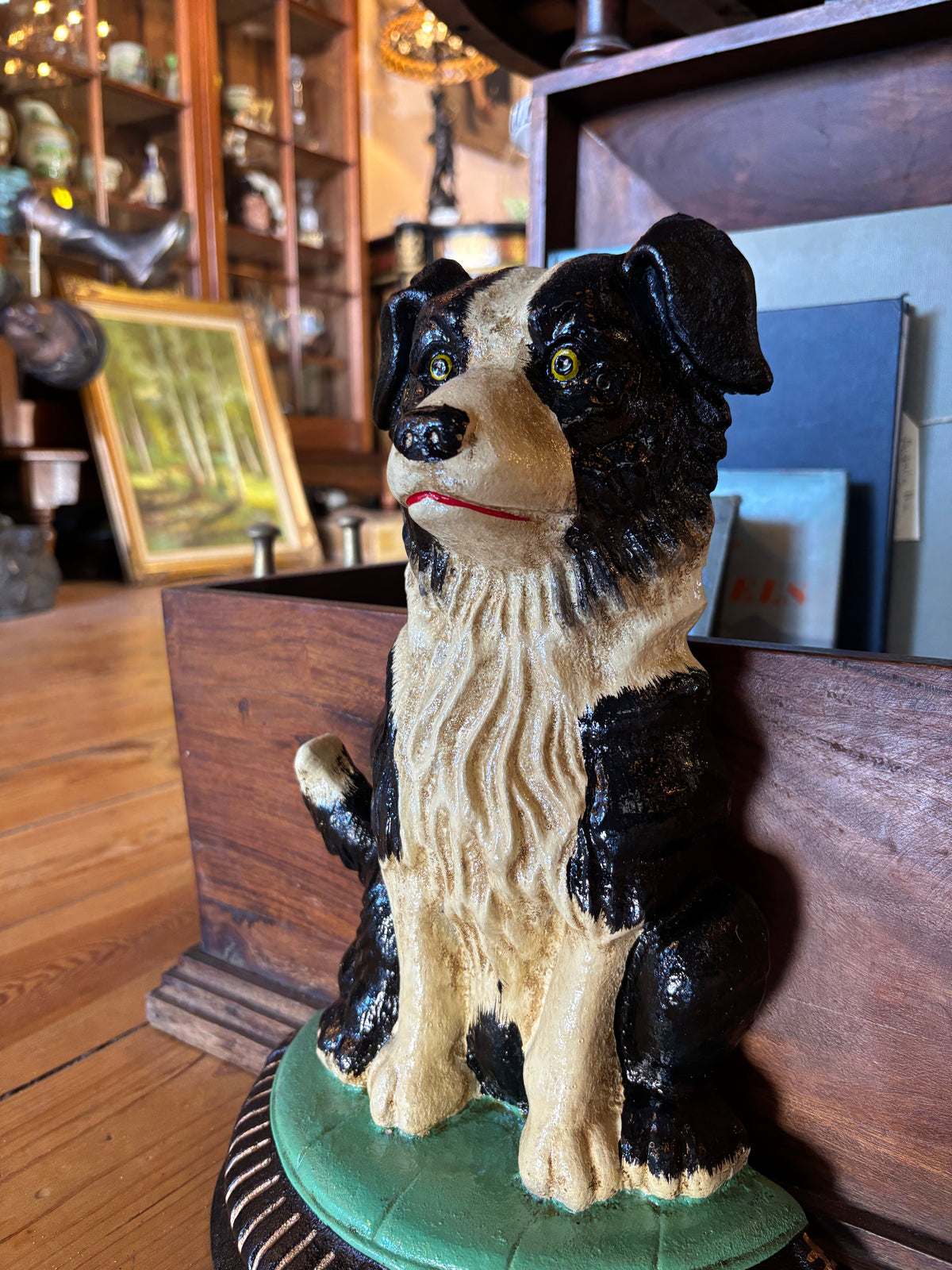Border Collie Dog Cast Iron Doorstop