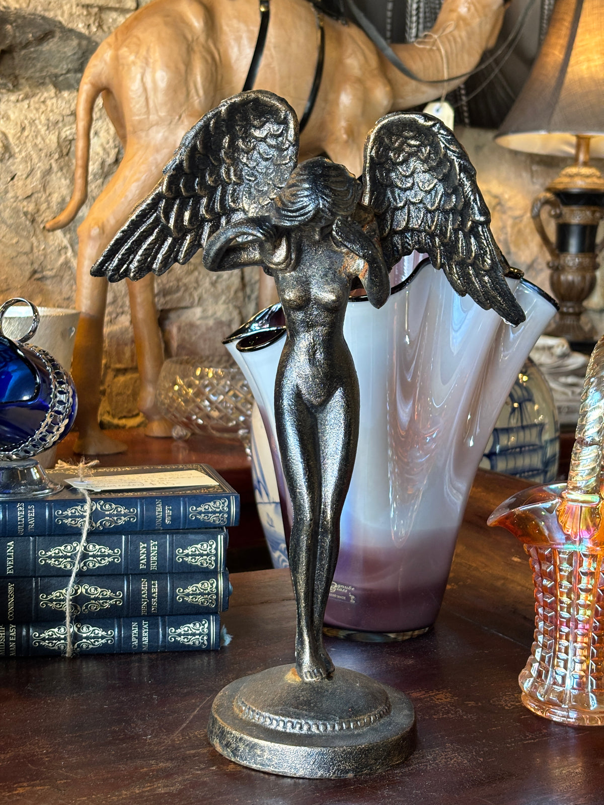 Cast Iron Winged Women