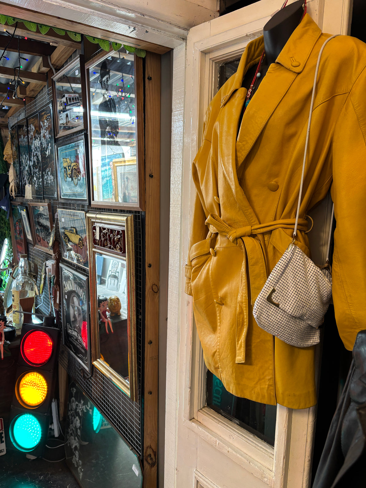 Beautiful Vintage Soft Leather Yellow Jacket