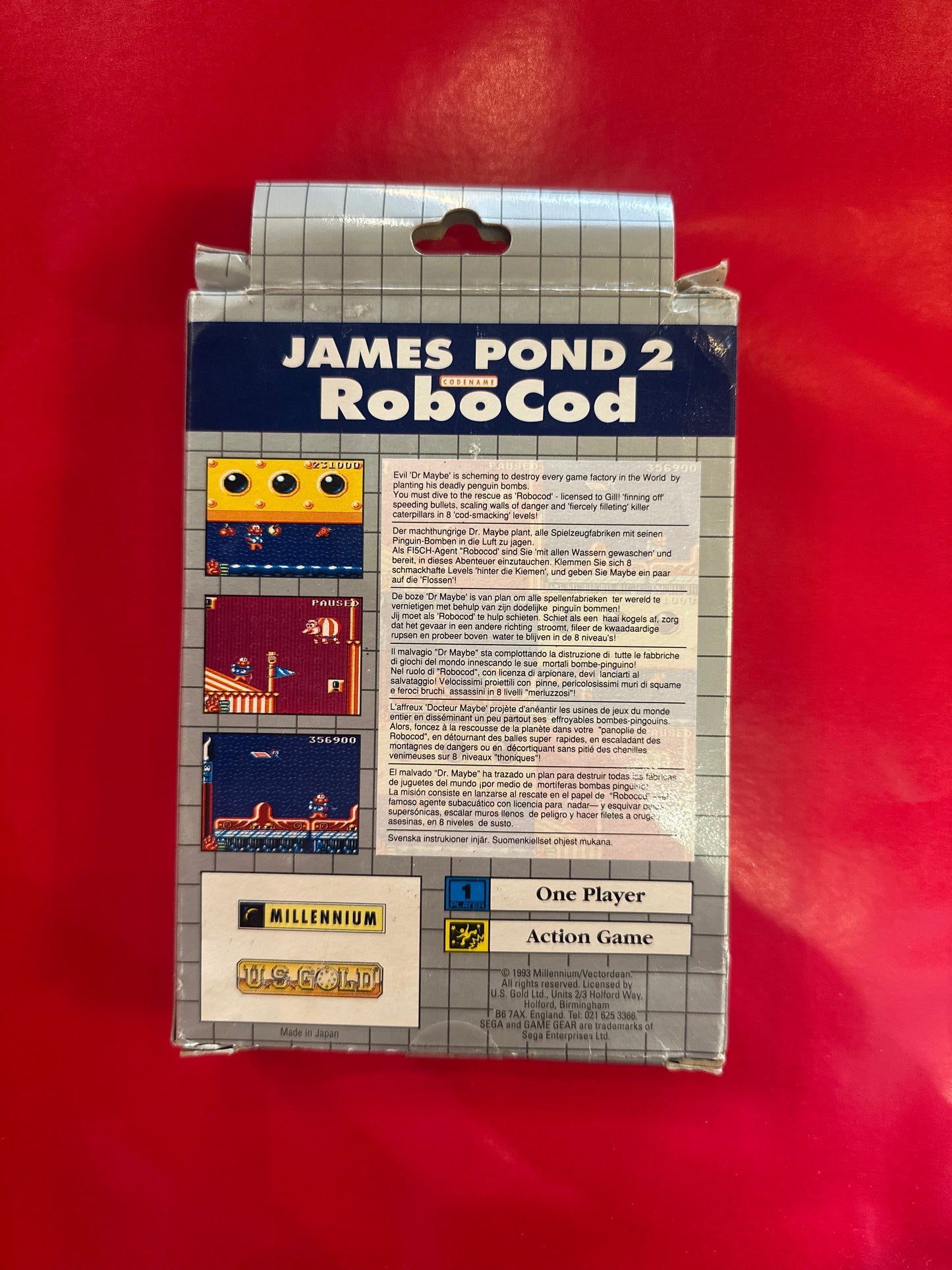 Sega Game Gear James Pond 2: Codename Robocod Complete In Box (CIB) | Vintage Retro Game