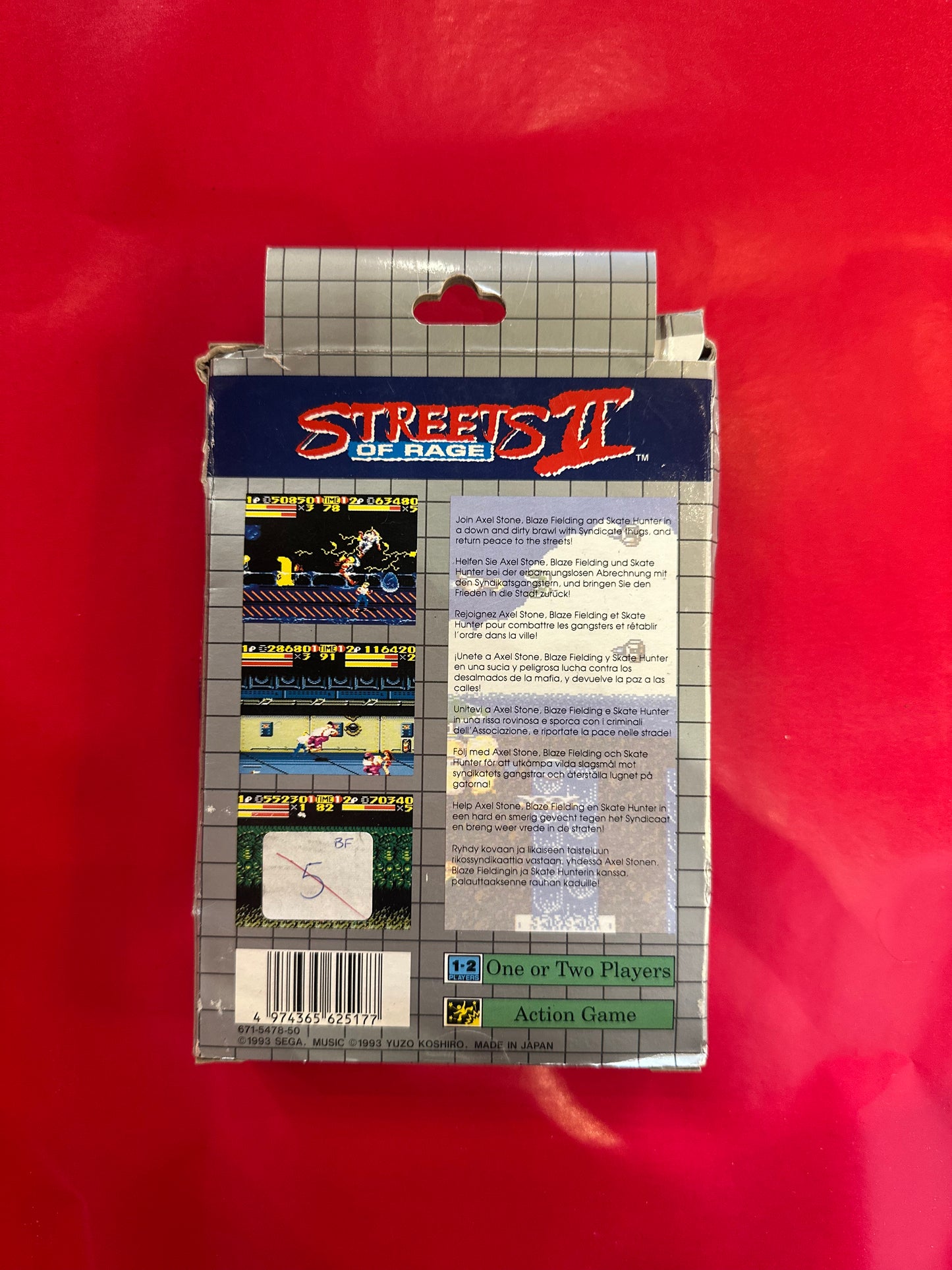 Vintage Sega Game Gear Streets of Rage II 2 Complete In Box CIB Retro Video Game PAL Aus Release