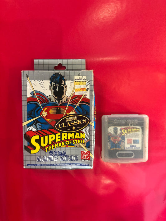 Vintage Superman: The Man of Steel Sega Game Gear Game Boxed PAL Edition