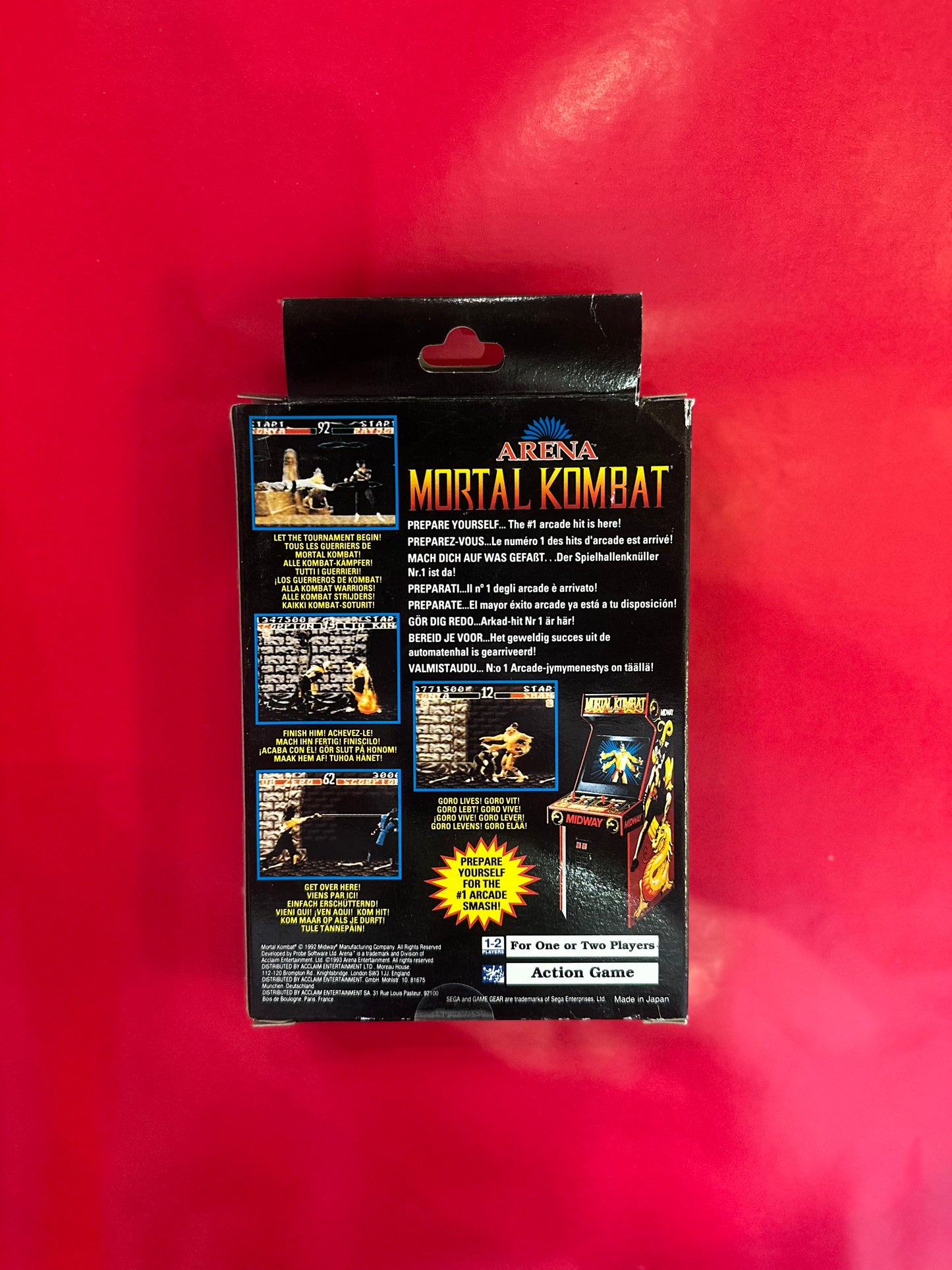 Mortal Kombat Sega Game Gear Game CIB | Complete In Box Vintage Retro