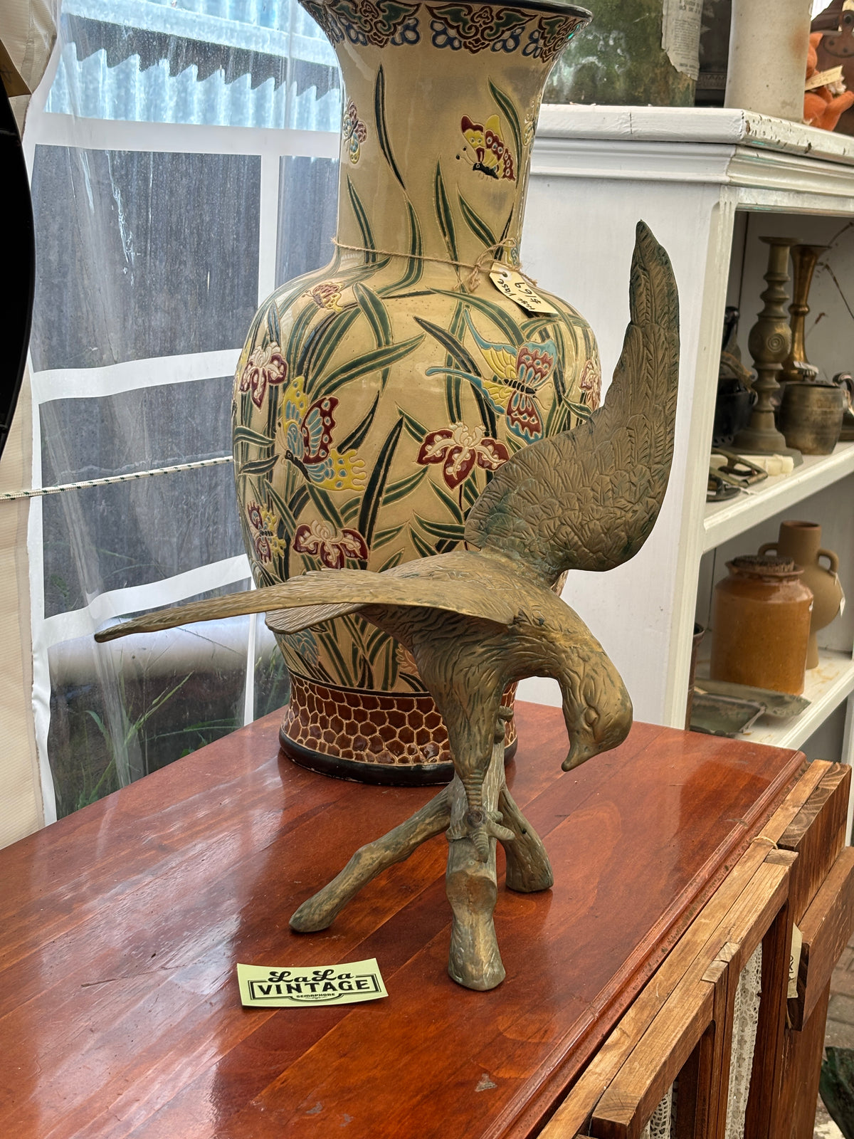 Vintage Brass Eagle Sculpture