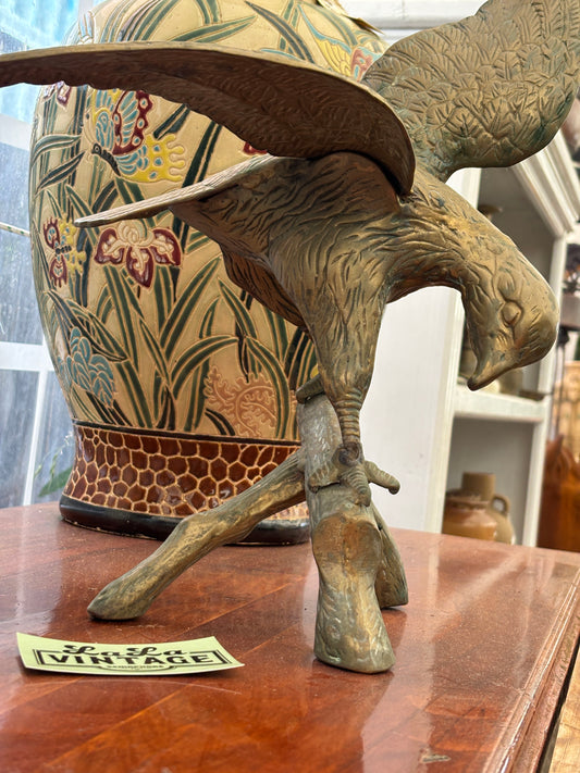 Vintage Brass Eagle Sculpture