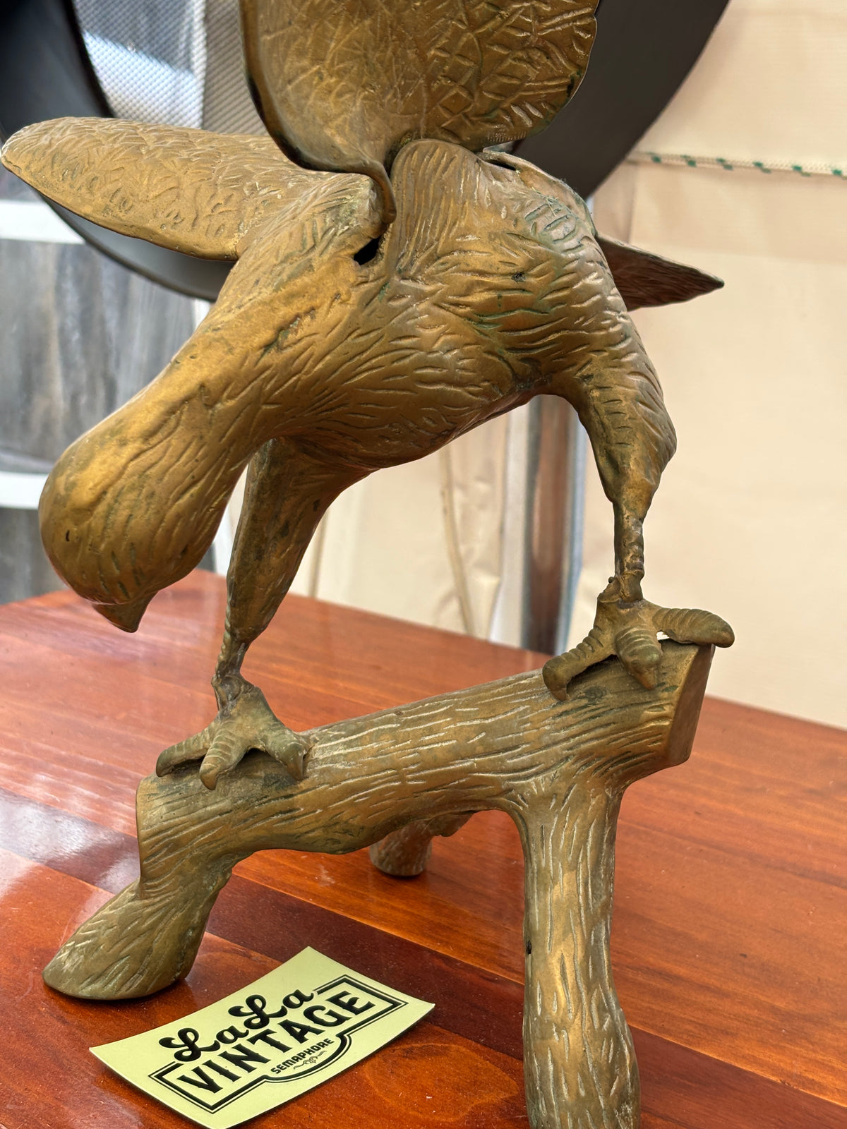 Vintage Brass Eagle Sculpture
