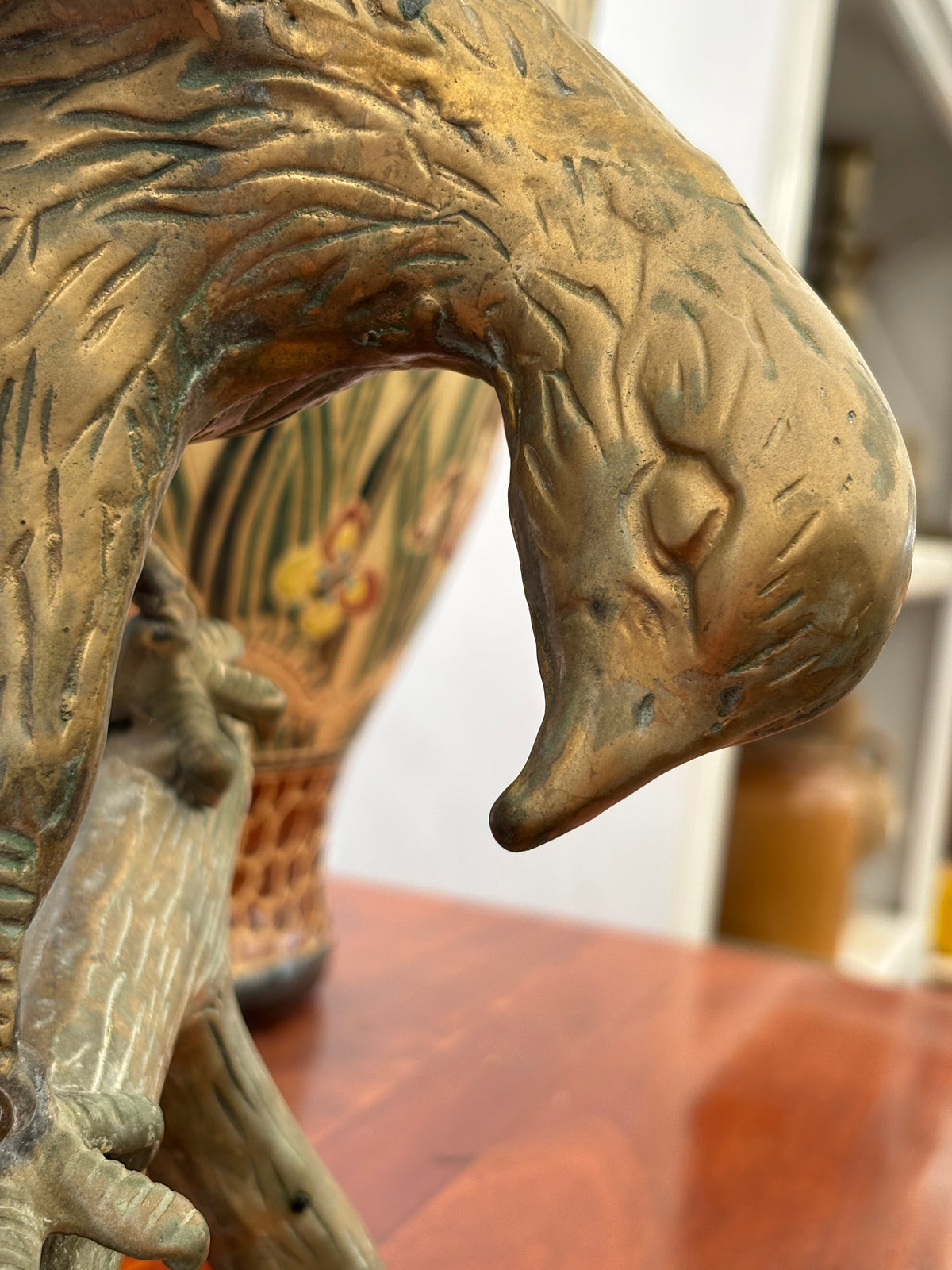 Vintage Brass Eagle Sculpture