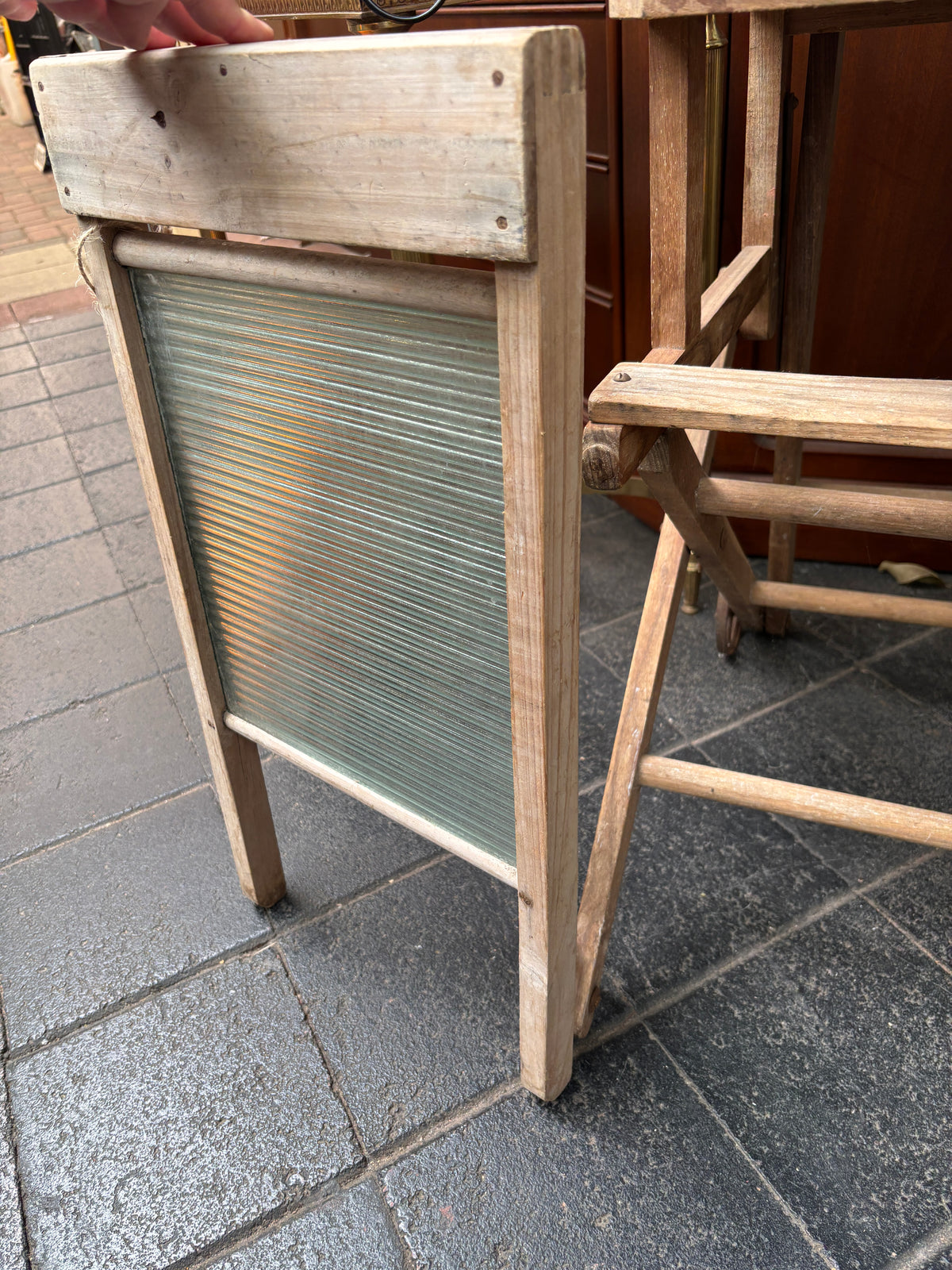 Vintage Glass Washboard