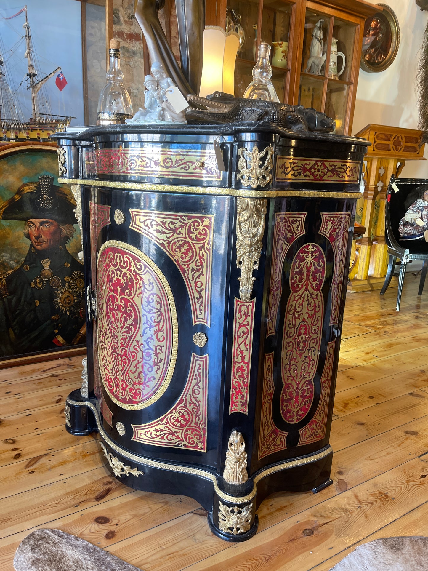 Stunning French Louis XVI Style Inlaid Cabinet