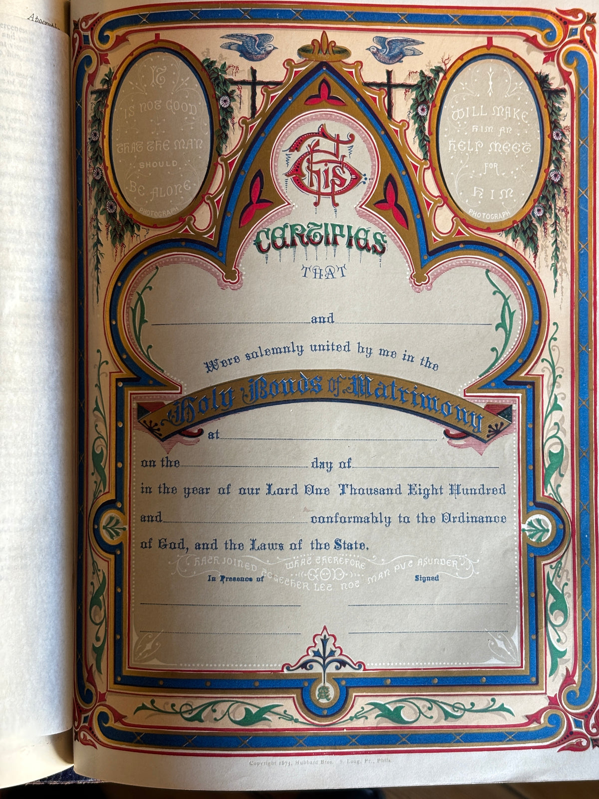 Antique Victorian 1870s Pictorial Family Bible – Hubbard Bros. Philadelphia – Illustrated