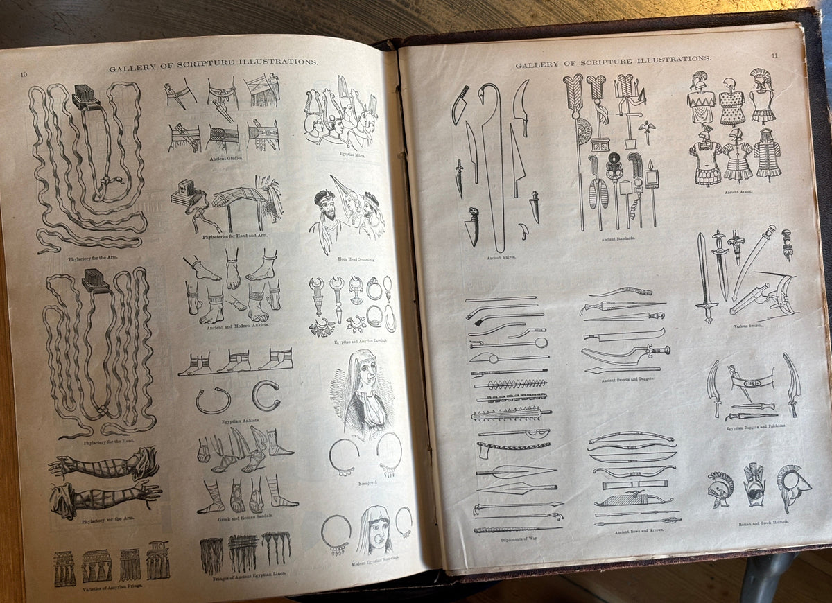 Antique Victorian 1870s Pictorial Family Bible – Hubbard Bros. Philadelphia – Illustrated