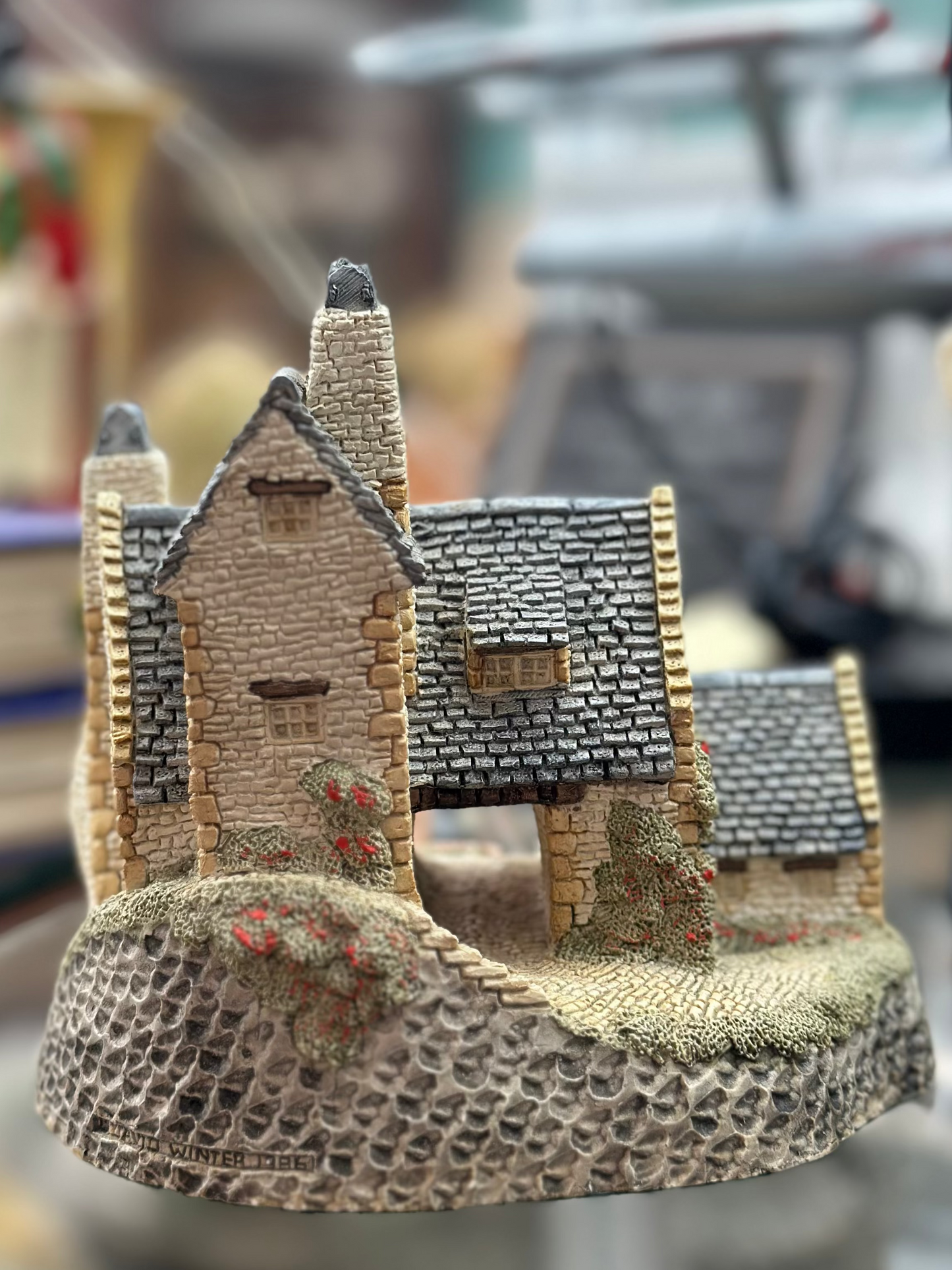 Vintage David Winter Cottages Devoncombe 1986 | West Country Collection Hand-Painted Miniature British Figurine