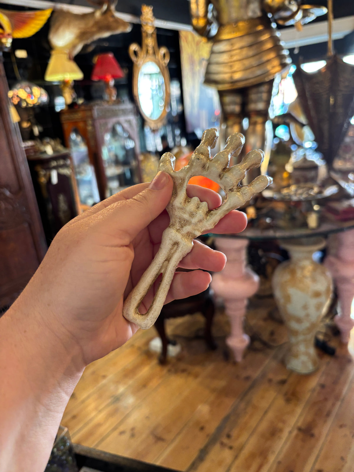 Skeleton Hand Cast Iron Bottle Opener