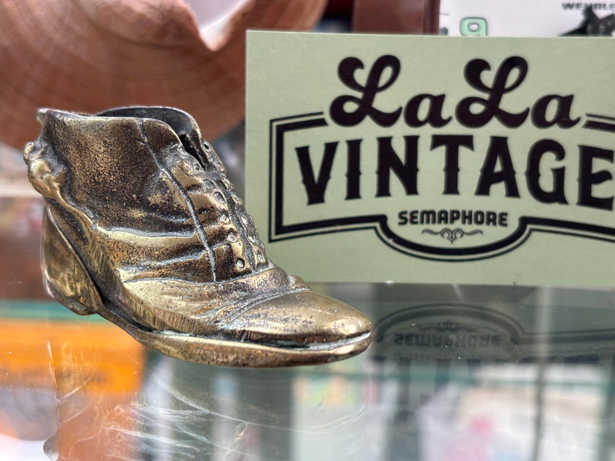 Vintage Brass Lace Up Boot