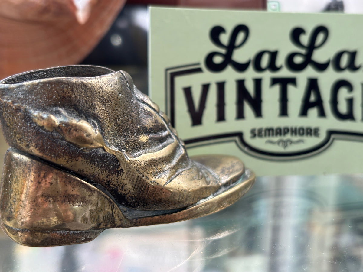 Vintage Brass Lace Up Boot