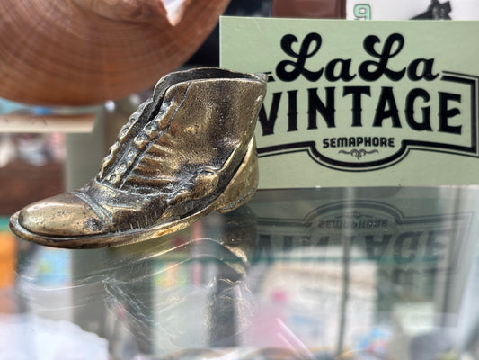 Vintage Brass Lace Up Boot