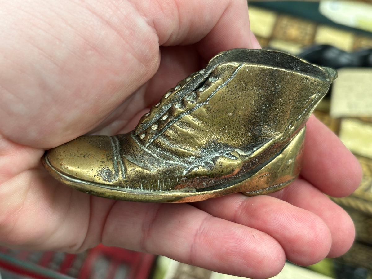 Vintage Brass Lace Up Boot
