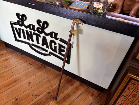 Brass Eagle Head Walking Cane with Light & Bell