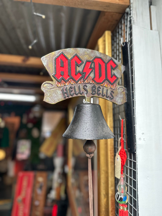 AC/DC Hells Bells Cast Iron Wall Bell | Rock Music Bar Decor