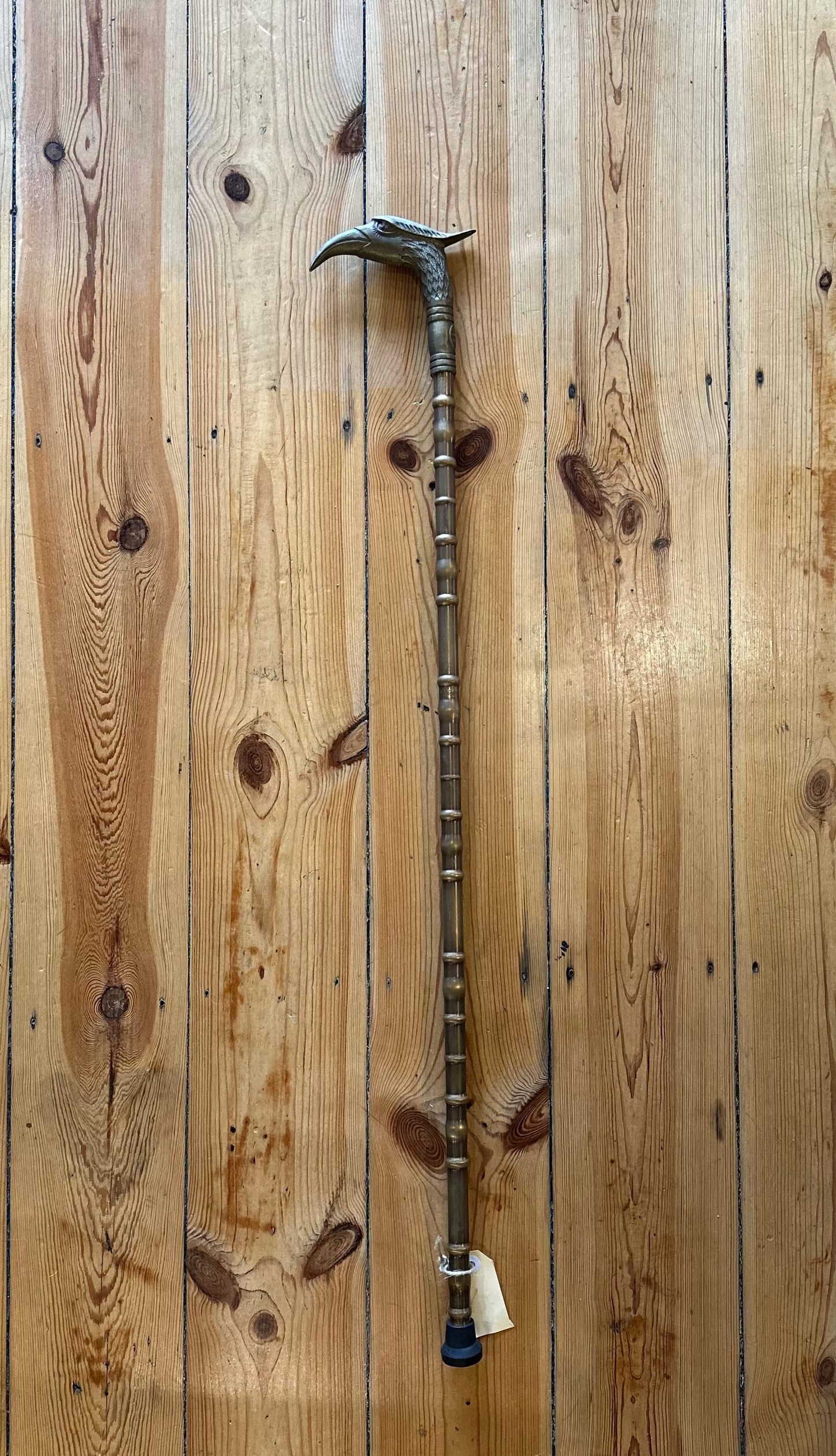 Vintage Brass Eagle Head Walking Stick | Antique Style Gentleman's Cane
