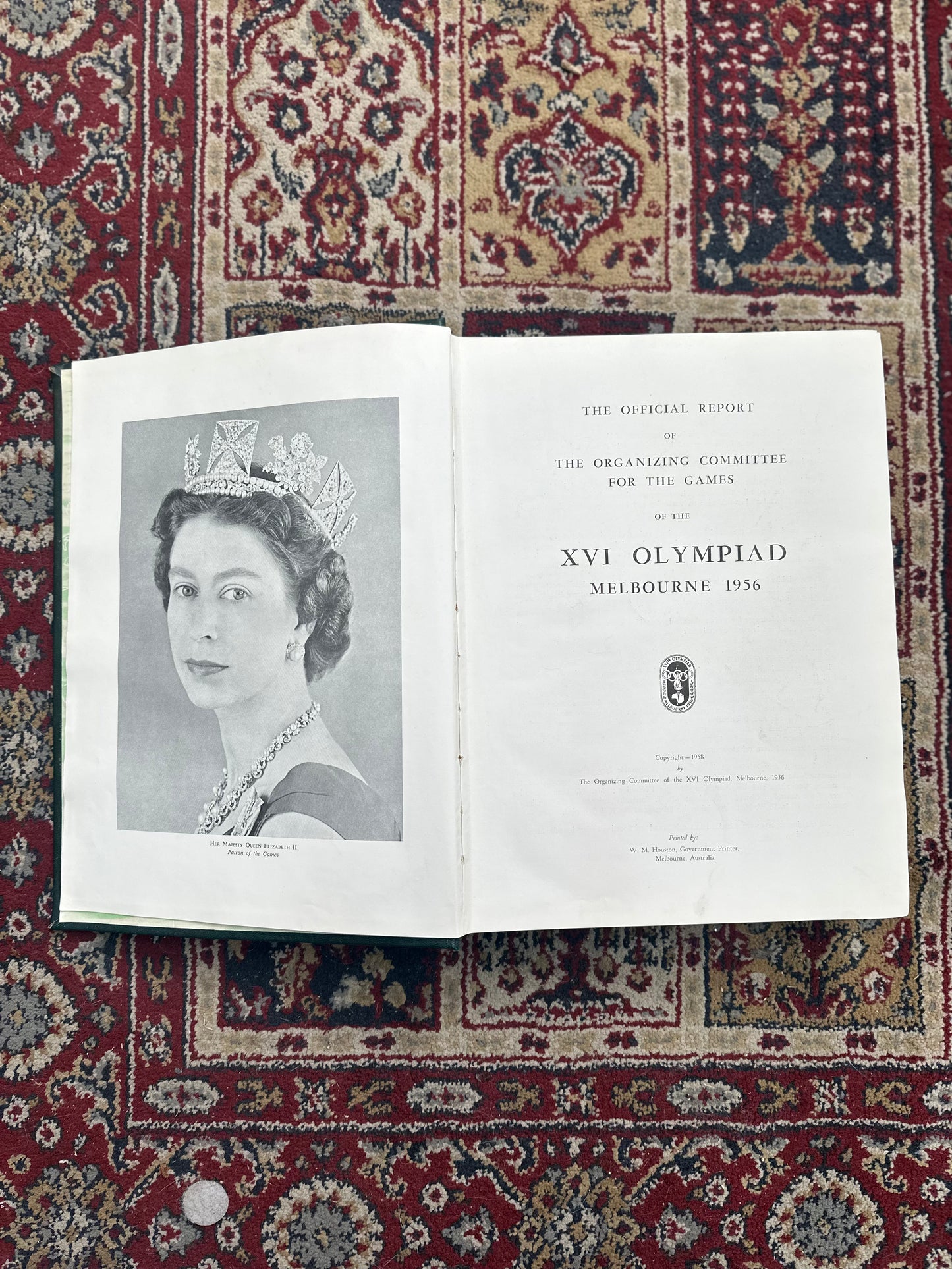Vintage 1956 Melbourne Olympic Games Official Report Book – XVI Olympiad Memorabilia