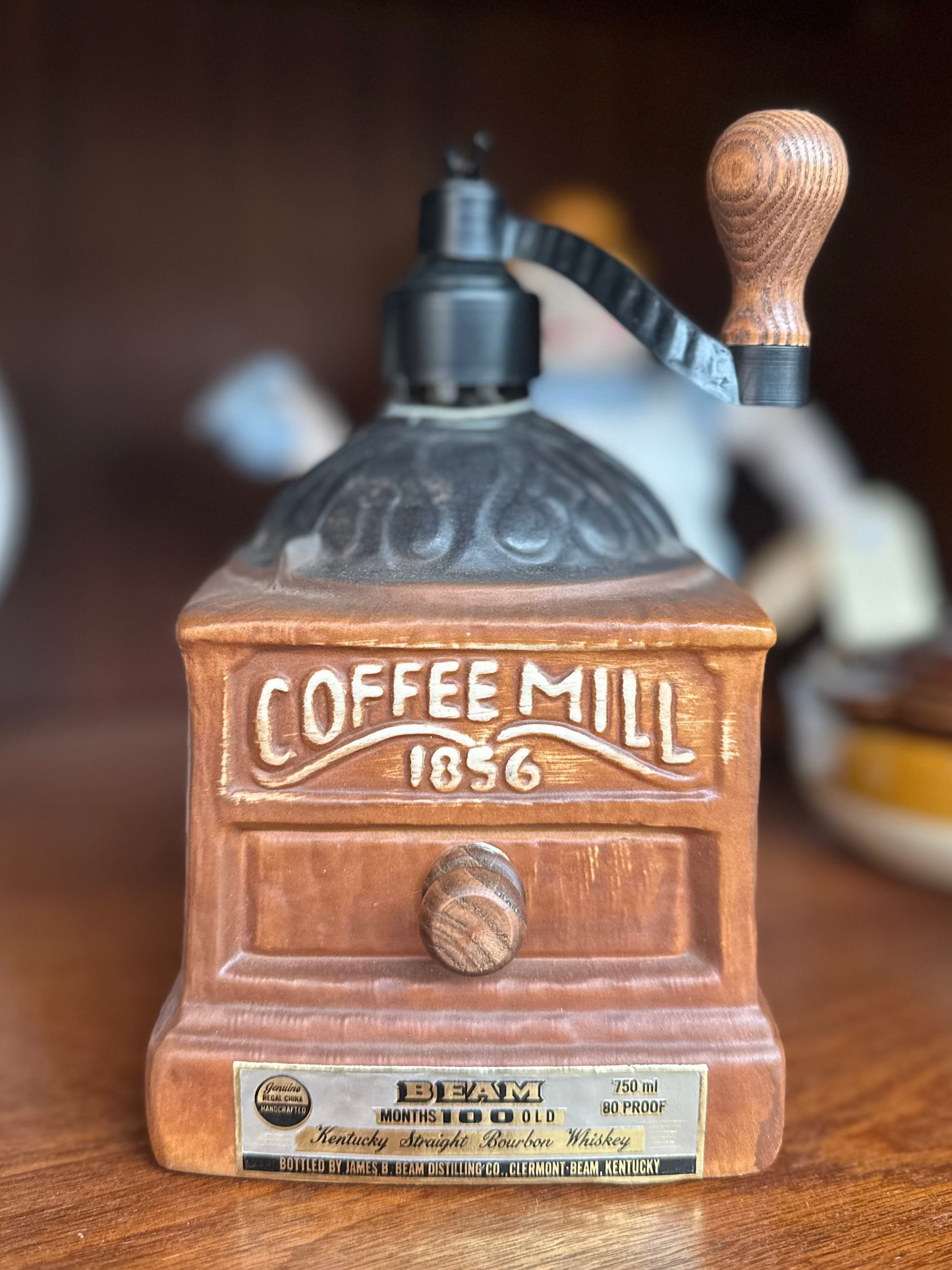 Vintage Jim Beam Coffee Mill 1856 Decanter | 1979 Regal China Collectible